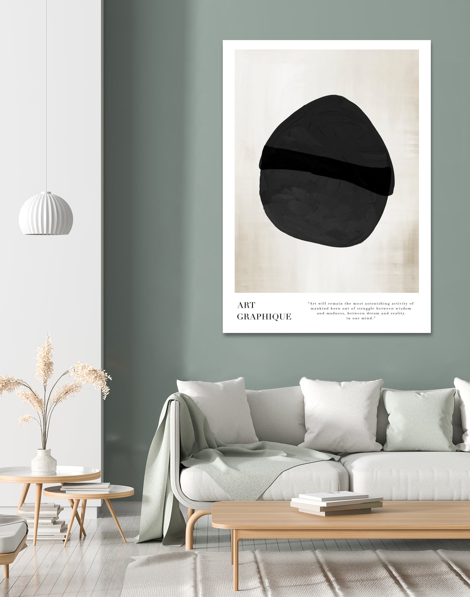 Art Graphique by M Studio on GIANT ART - beige minimalist