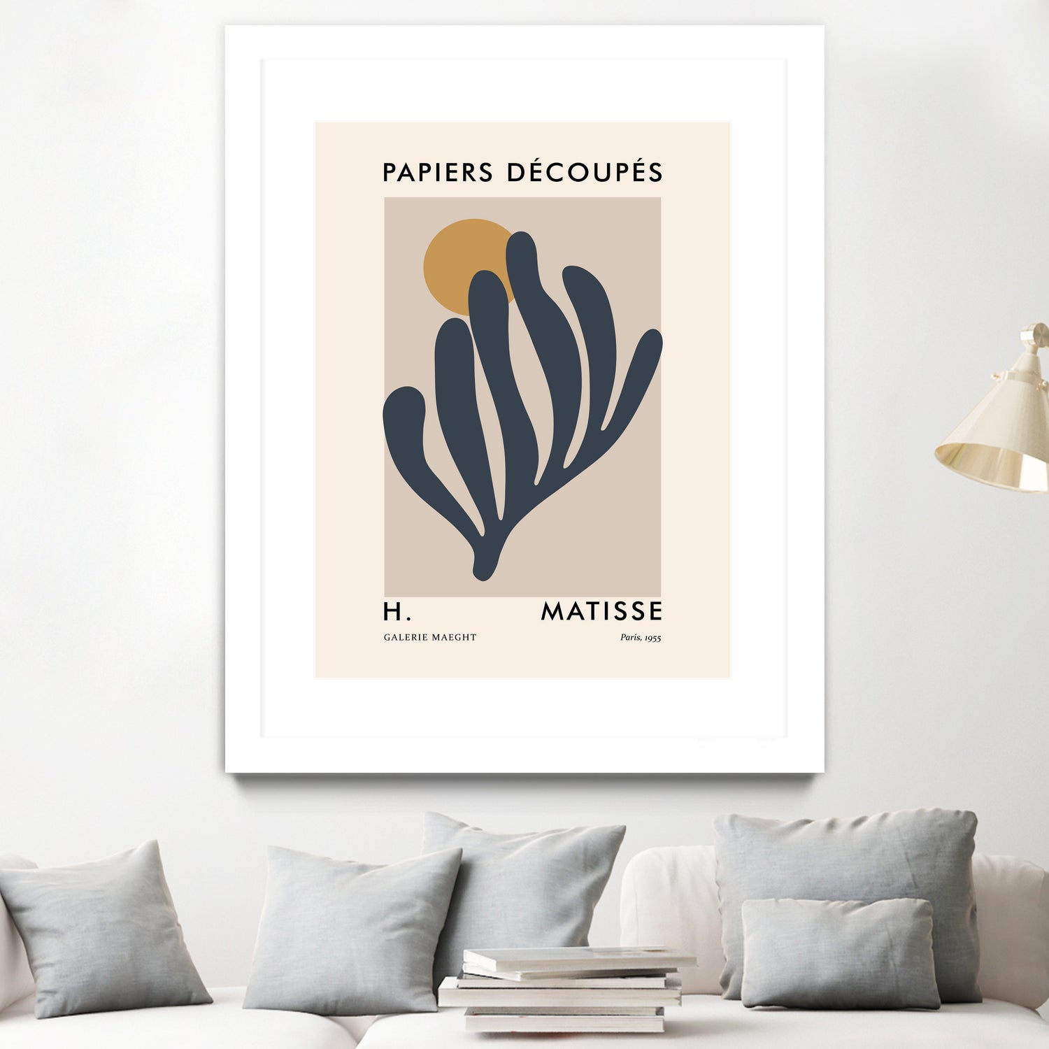 Papiers Découpés I by M Studio on GIANT ART - grey mid century