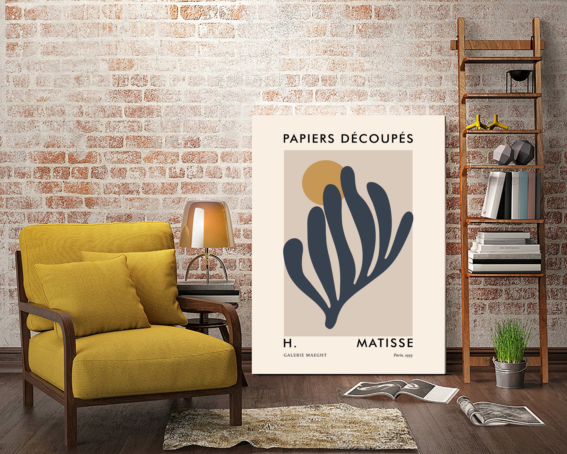 Papiers Découpés I by M Studio on GIANT ART - grey mid century