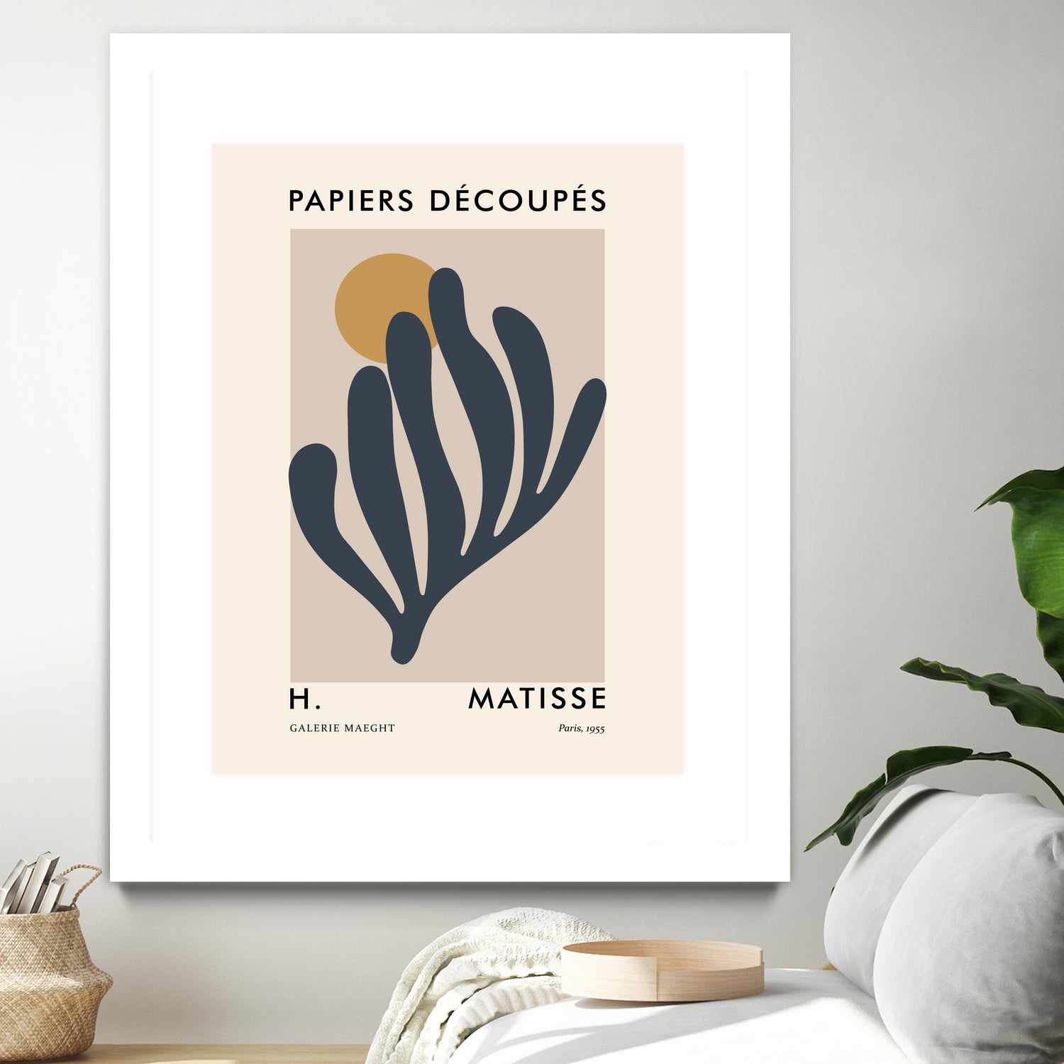 Papiers Découpés I by M Studio on GIANT ART - grey mid century