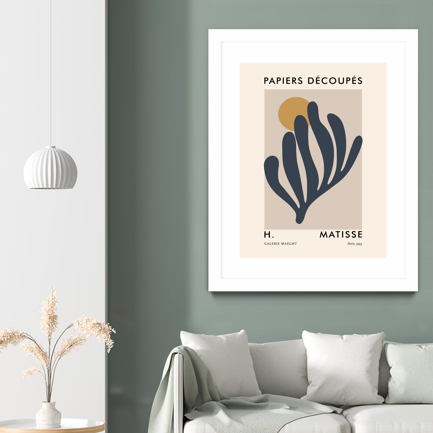 Papiers Découpés I by M Studio on GIANT ART - grey mid century