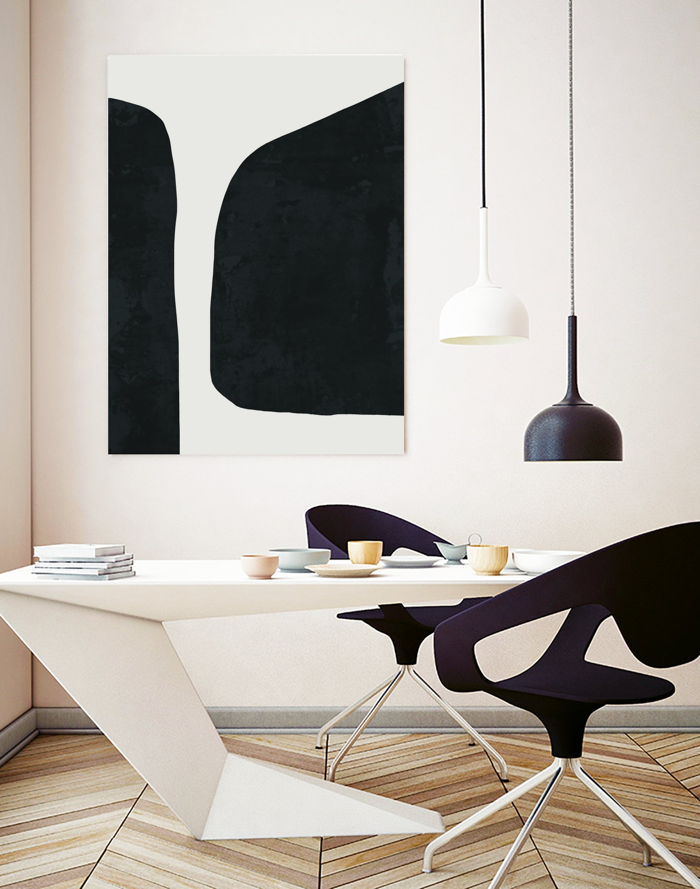 Black Abstract by M Studio on GIANT ART - black scandinavian