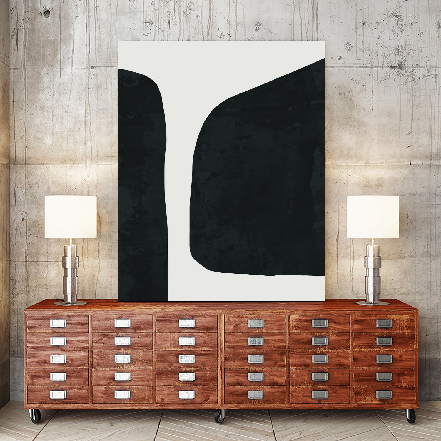 Black Abstract by M Studio on GIANT ART - black scandinavian
