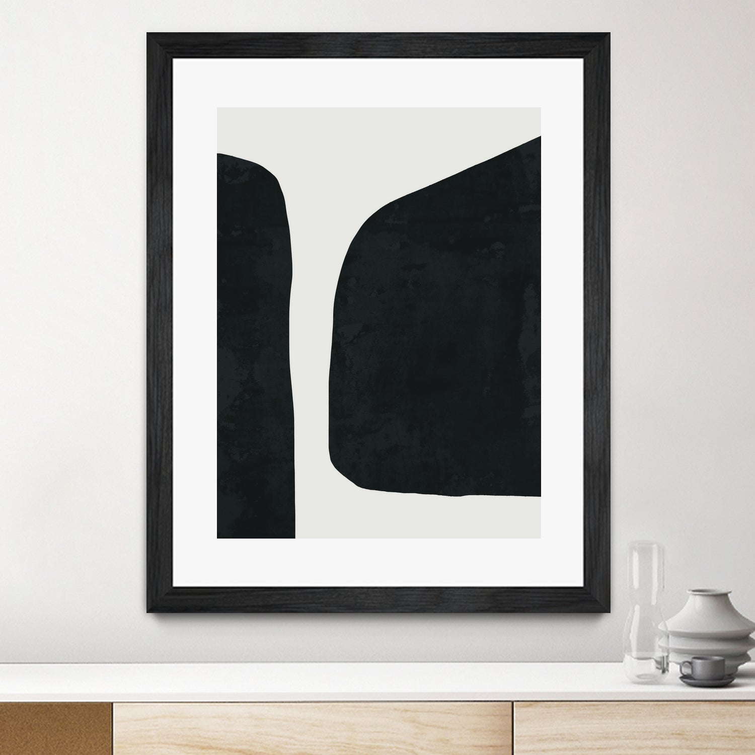 Black Abstract by M Studio on GIANT ART - black scandinavian