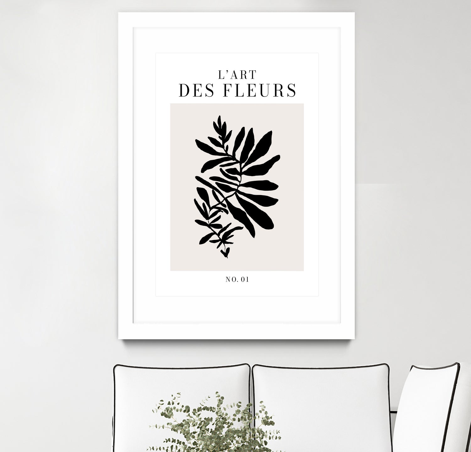 L'art des fleurs by M Studio on GIANT ART - beige flowers