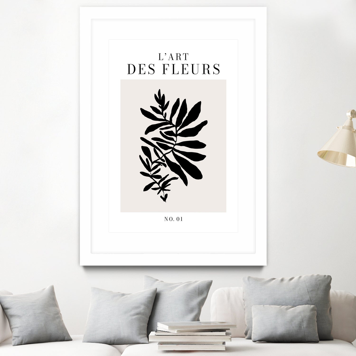L'art des fleurs by M Studio on GIANT ART - beige flowers