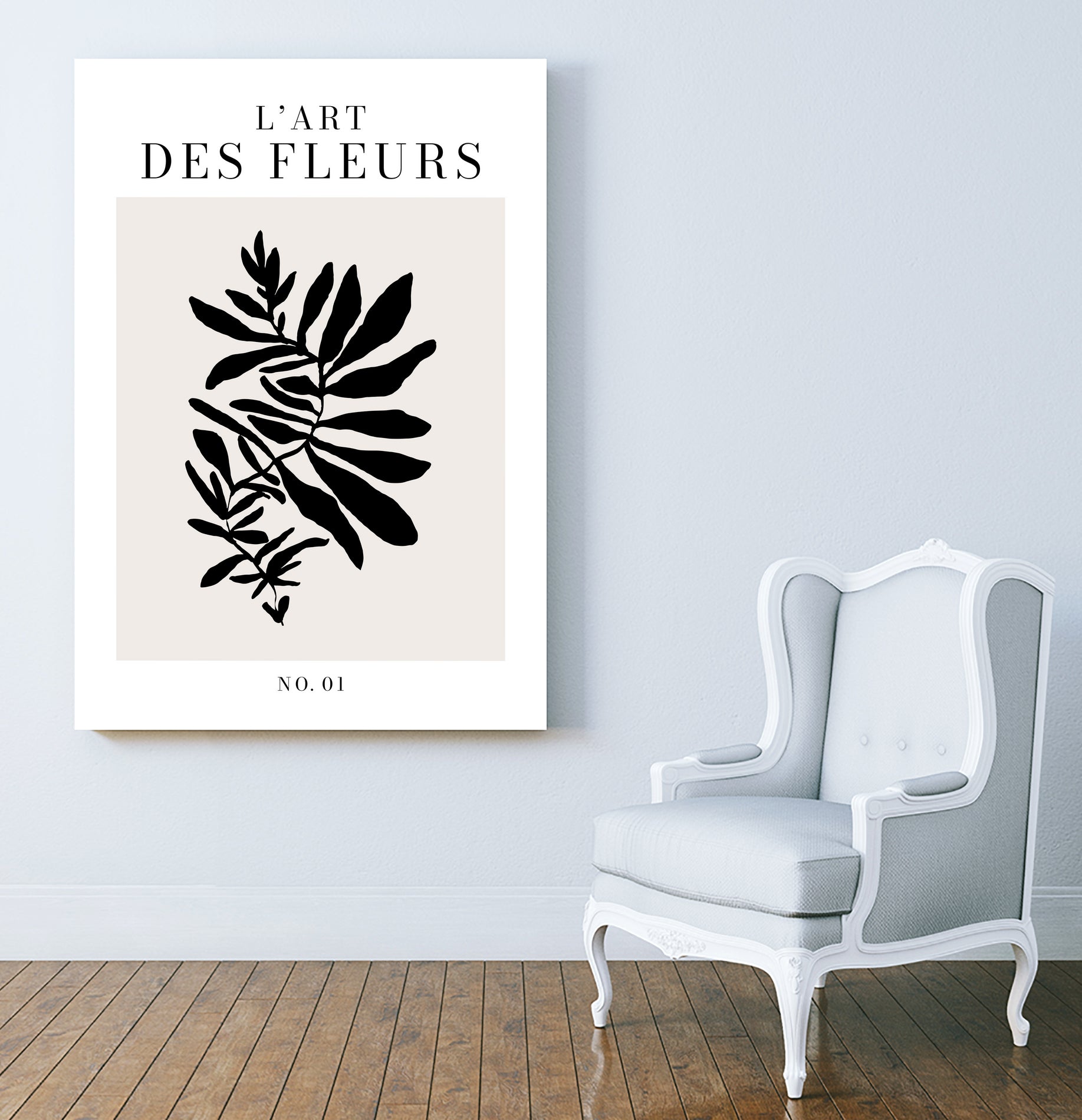 L'art des fleurs by M Studio on GIANT ART - beige flowers