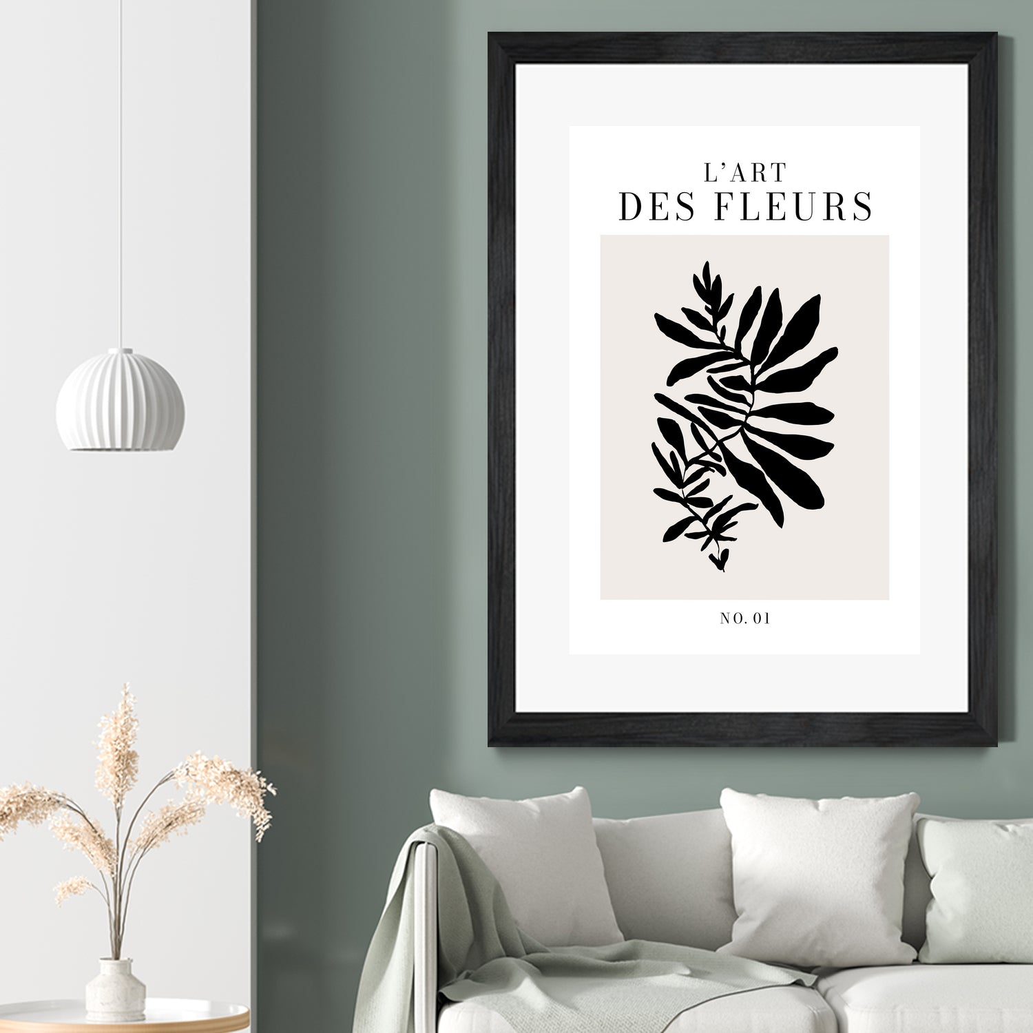 L'art des fleurs by M Studio on GIANT ART - beige flowers