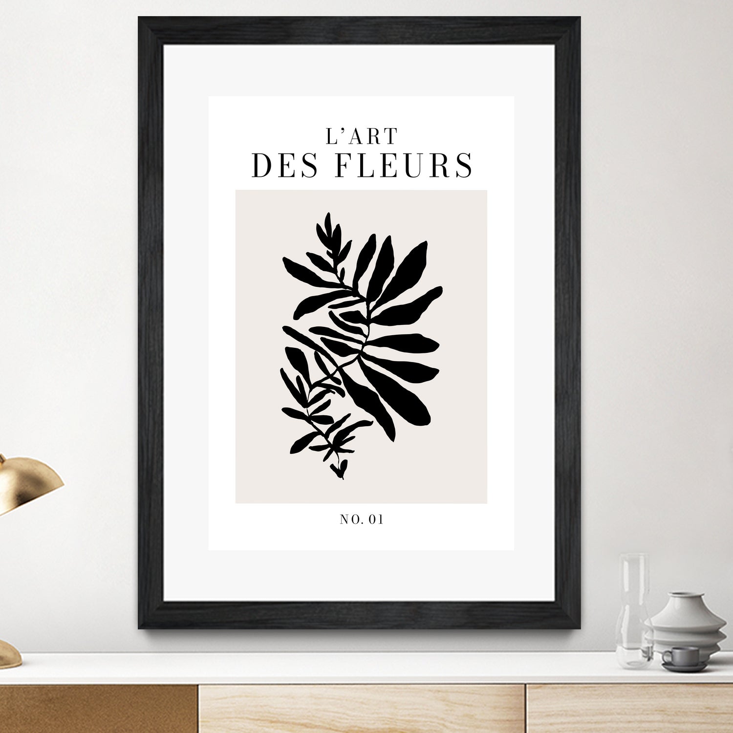 L'art des fleurs by M Studio on GIANT ART - beige flowers