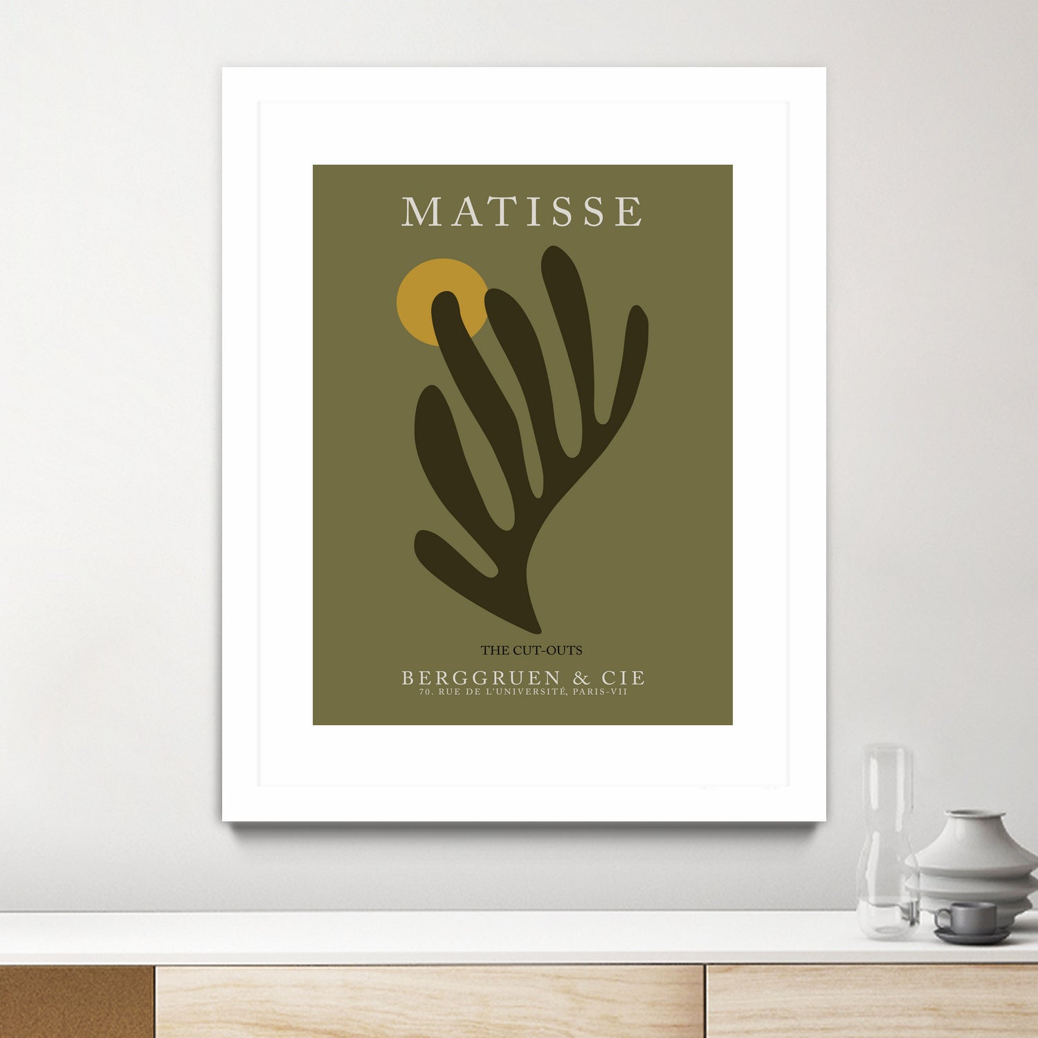 Cut Outs I by M Studio on GIANT ART - green mid century