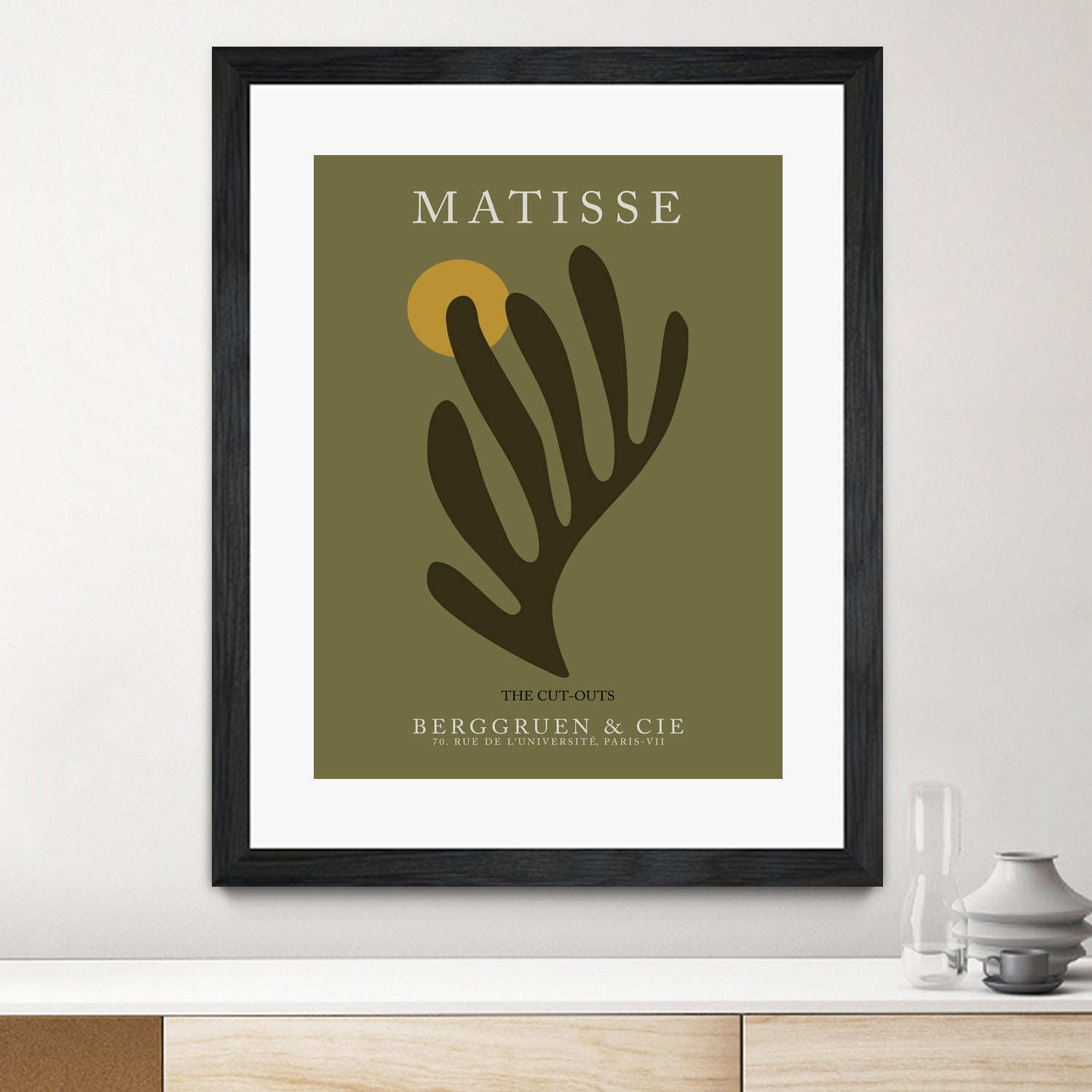 Cut Outs I by M Studio on GIANT ART - green mid century