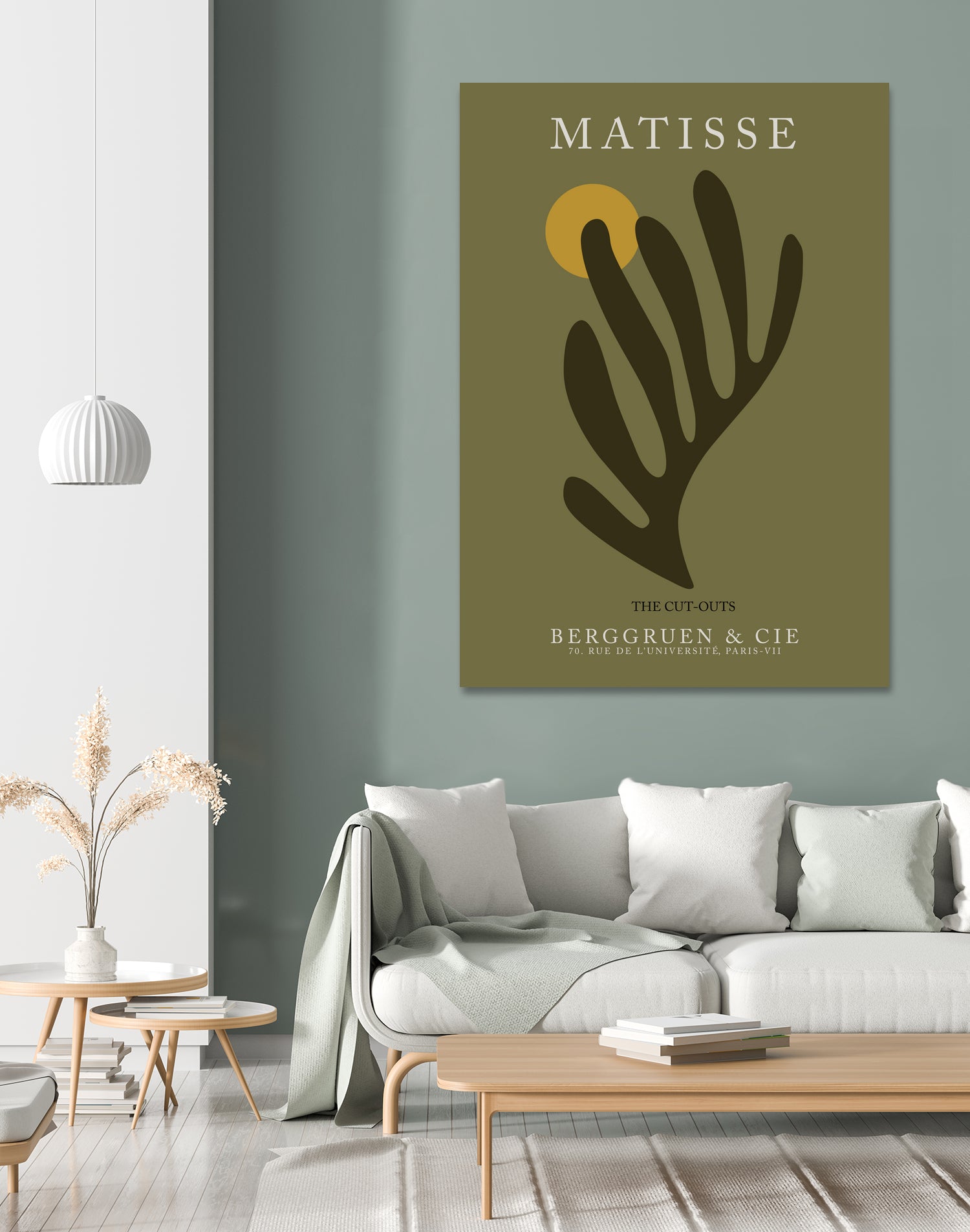 Cut Outs I by M Studio on GIANT ART - green mid century