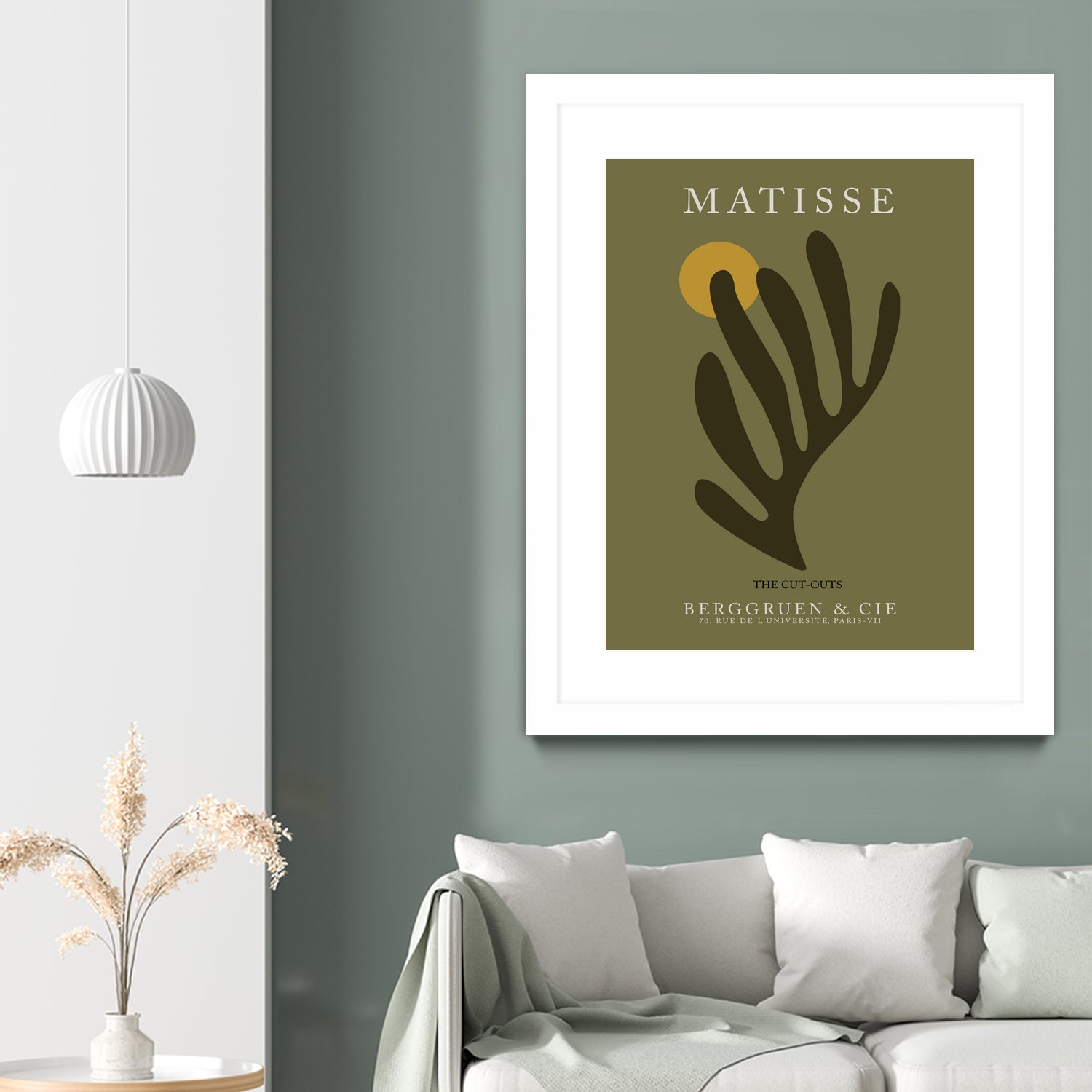 Cut Outs I by M Studio on GIANT ART - green mid century