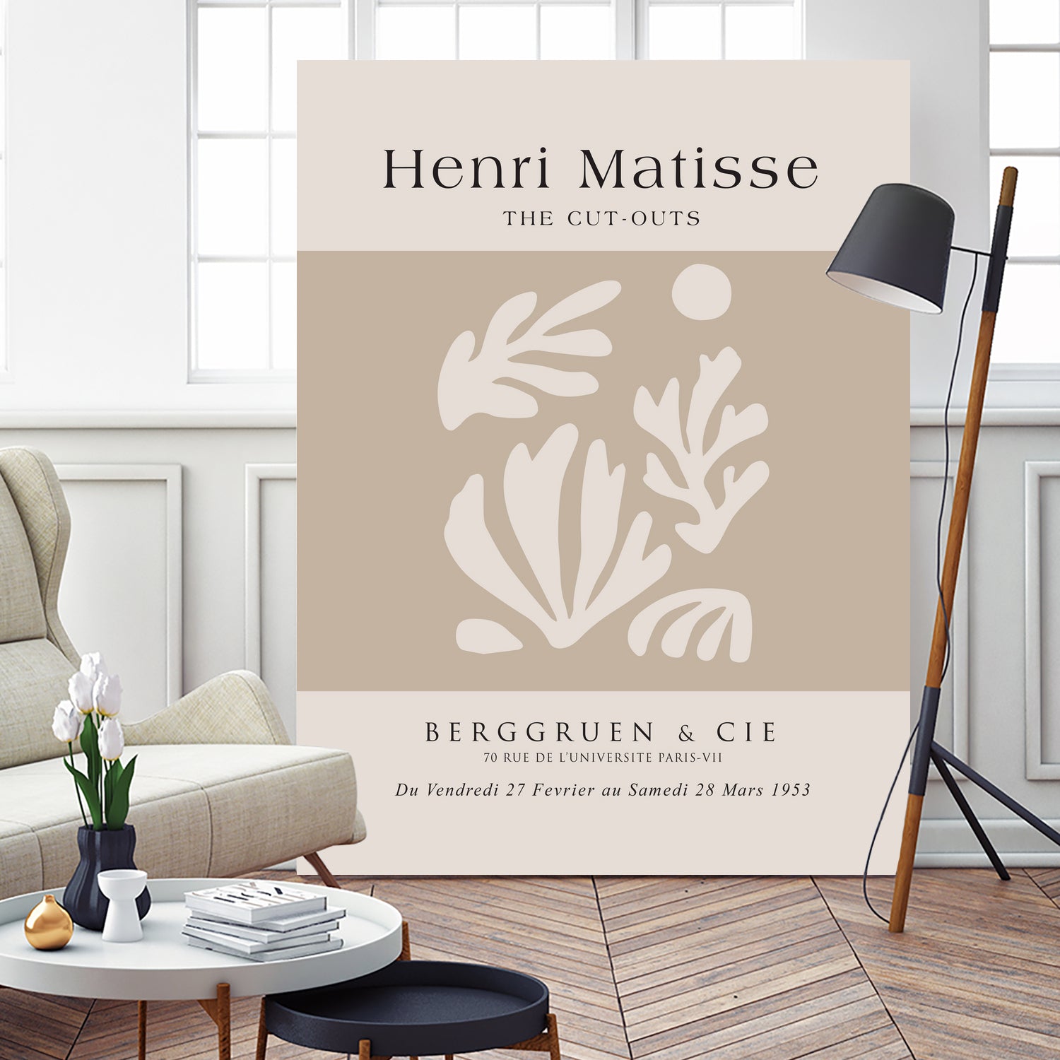 Papiers Découpés V by Clicart Studio on GIANT ART - beige mid century