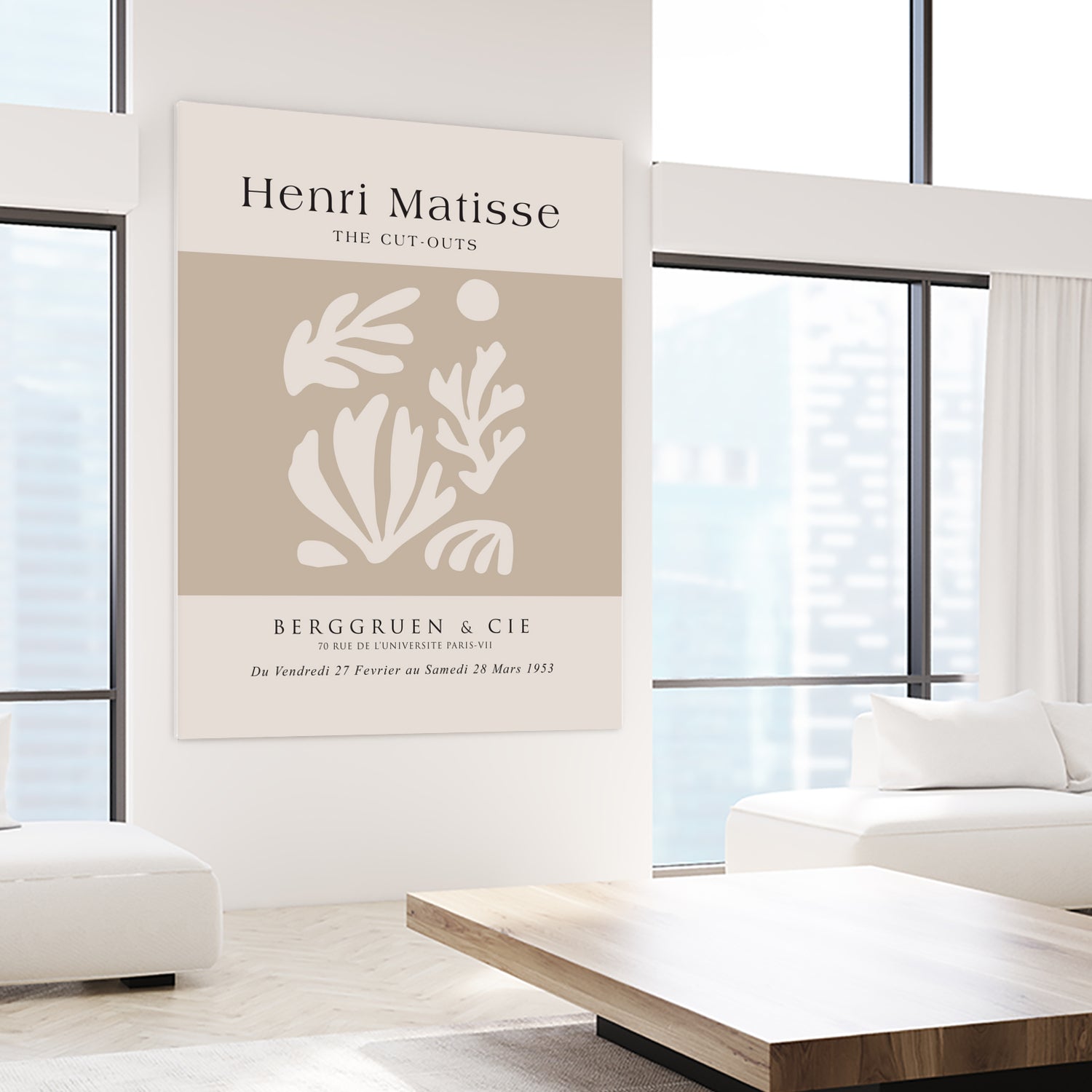 Papiers Découpés V by Clicart Studio on GIANT ART - beige mid century