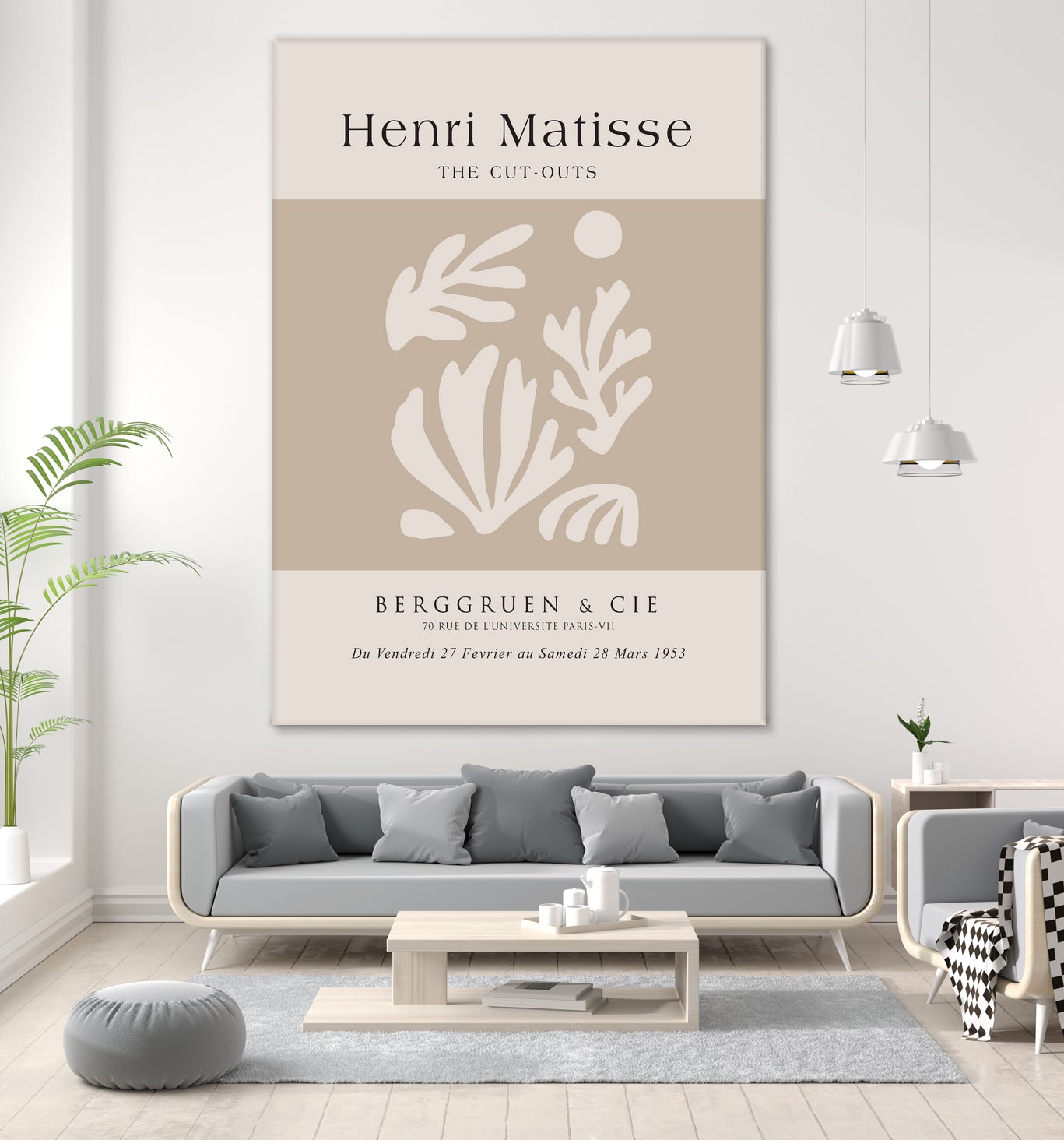 Papiers Découpés V by Clicart Studio on GIANT ART - beige mid century