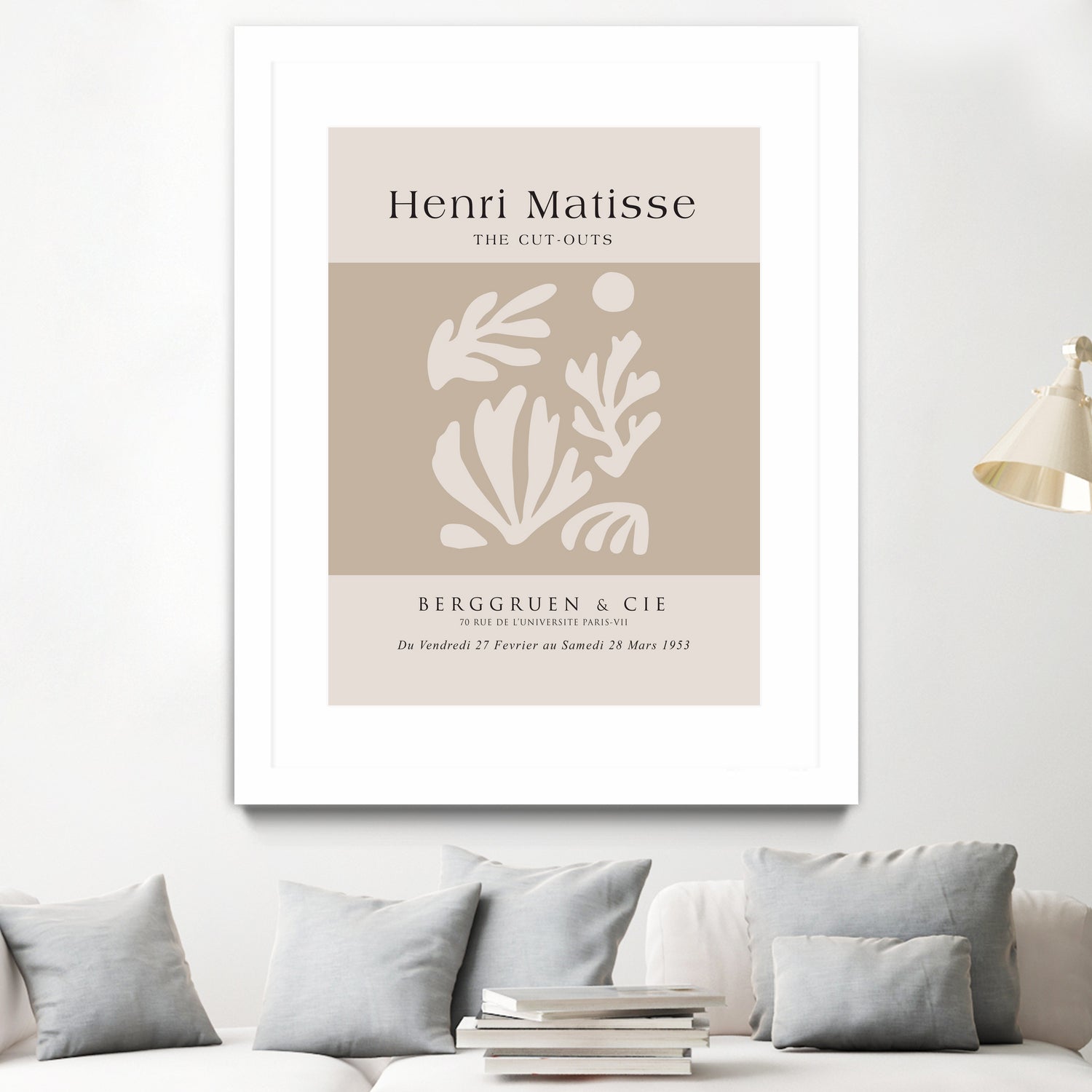 Papiers Découpés V by M Studio on GIANT ART - beige mid century