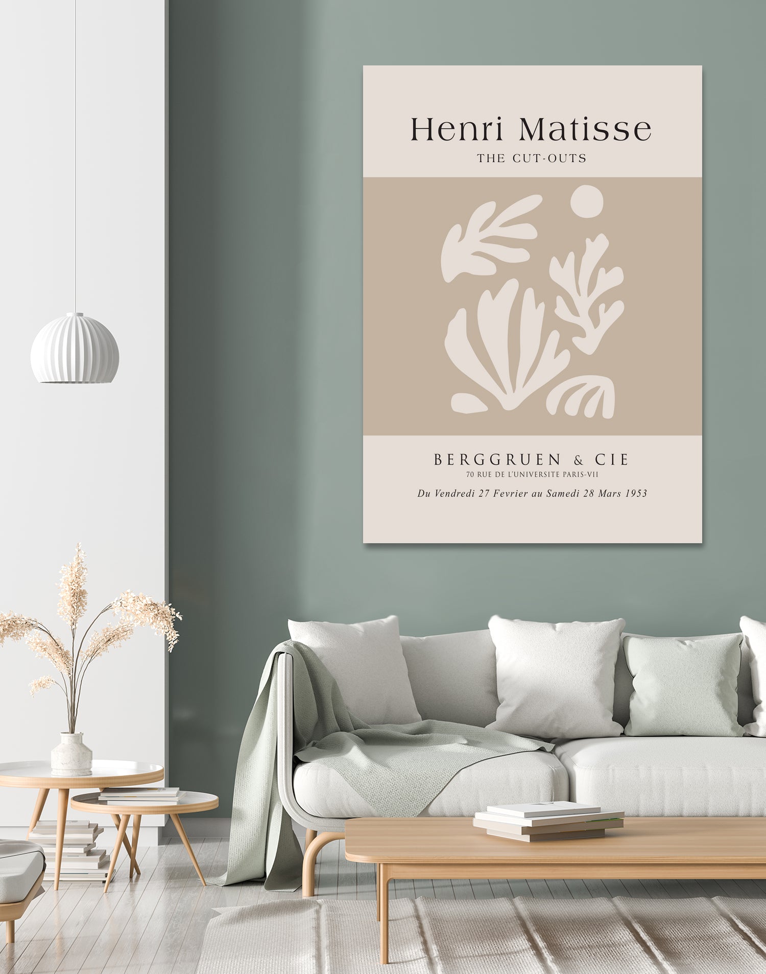 Papiers Découpés V by M Studio on GIANT ART - beige mid century