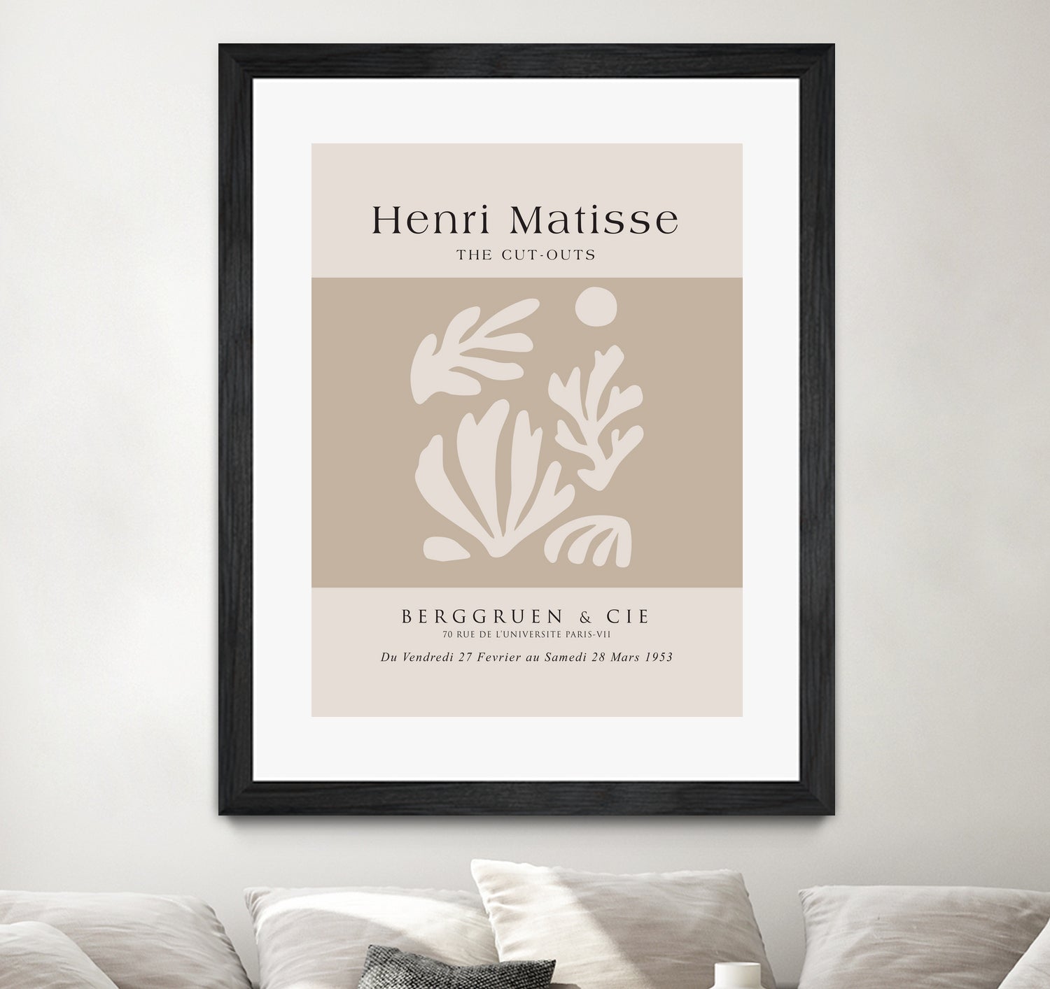 Papiers Découpés V by M Studio on GIANT ART - beige mid century