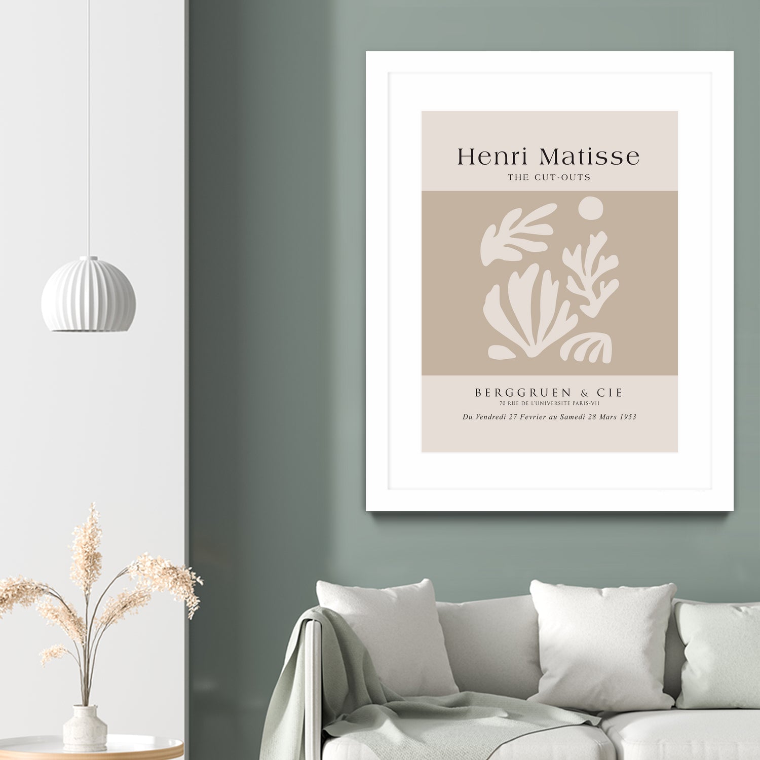 Papiers Découpés V by M Studio on GIANT ART - beige mid century