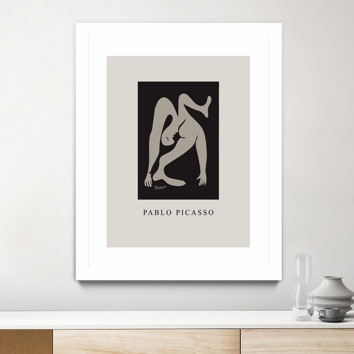 Pablo's Inspiration by M Studio on GIANT ART - beige mid century