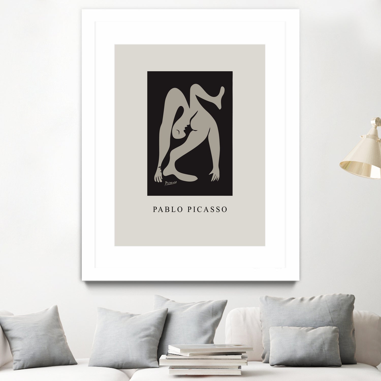 Pablo's Inspiration by M Studio on GIANT ART - beige mid century