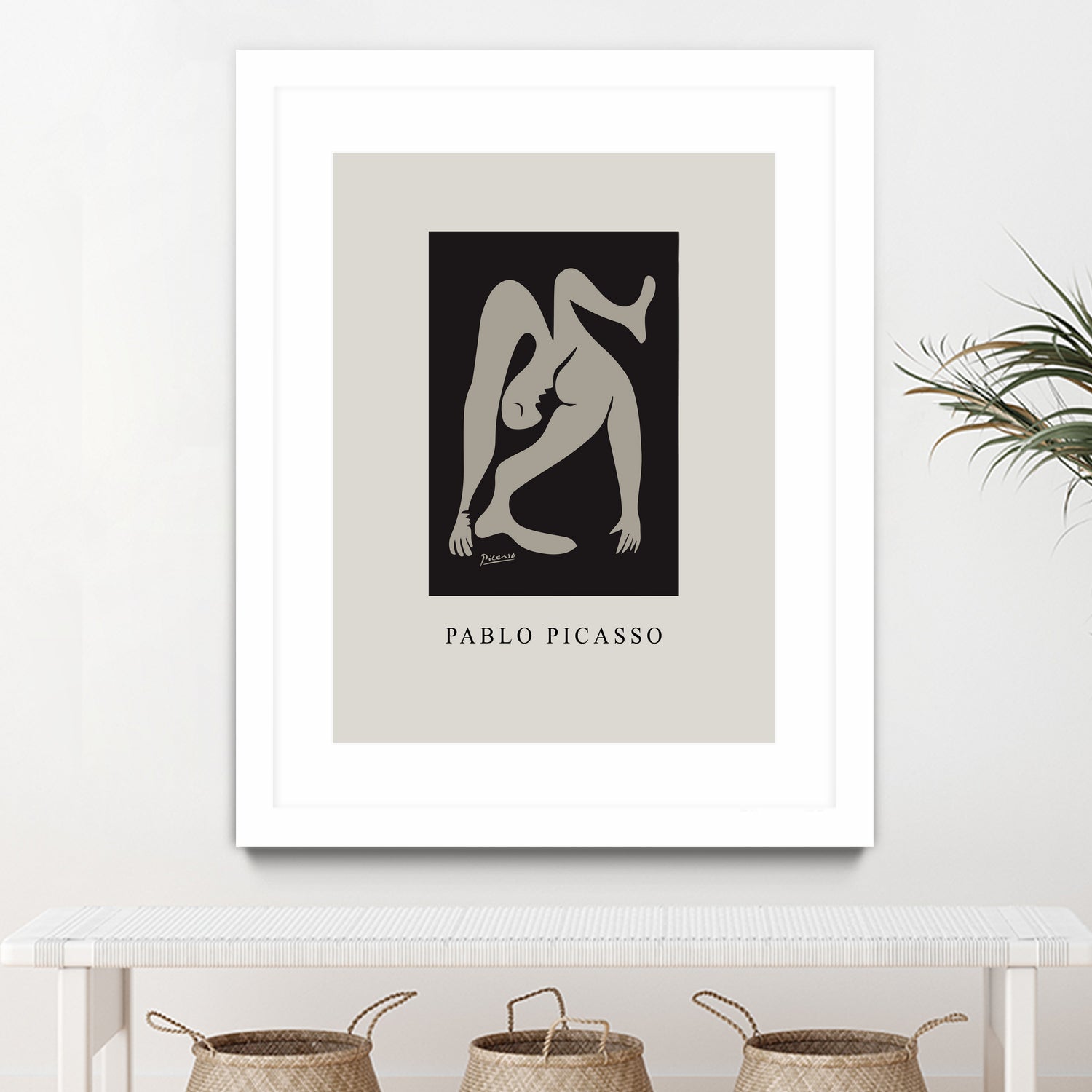 Pablo's Inspiration by M Studio on GIANT ART - beige mid century