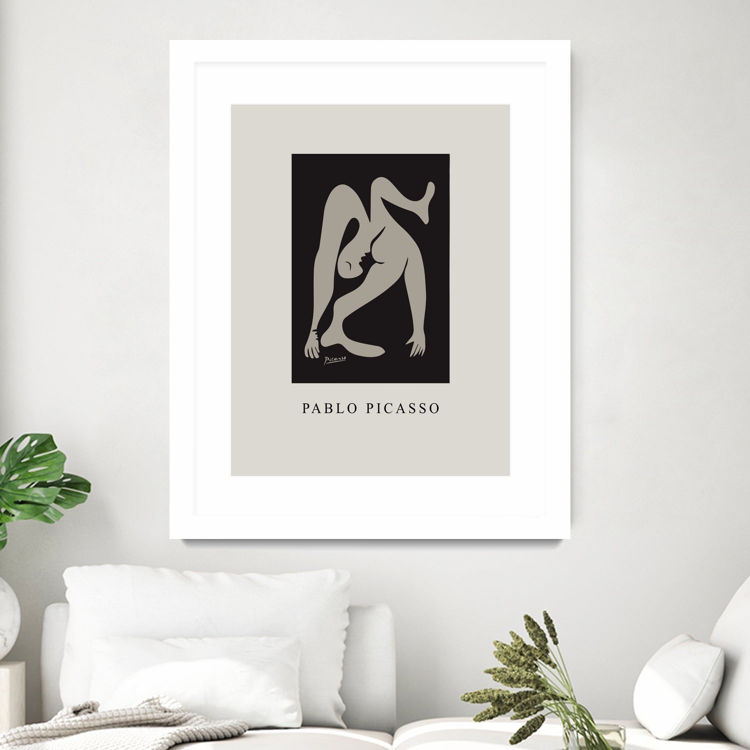 Pablo's Inspiration by M Studio on GIANT ART - beige mid century