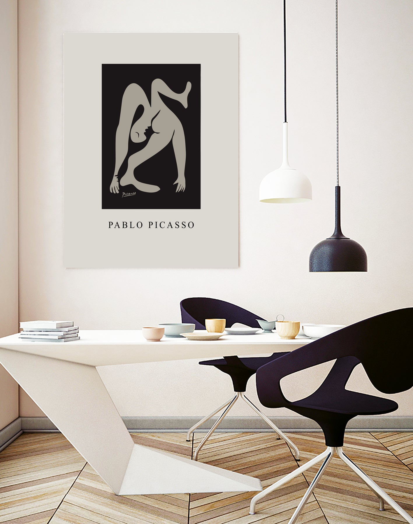 Pablo's Inspiration by M Studio on GIANT ART - beige mid century