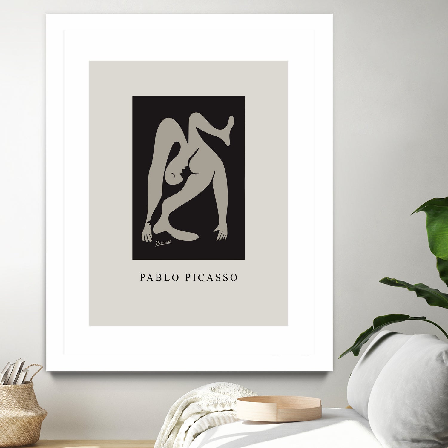 Pablo's Inspiration by M Studio on GIANT ART - beige mid century