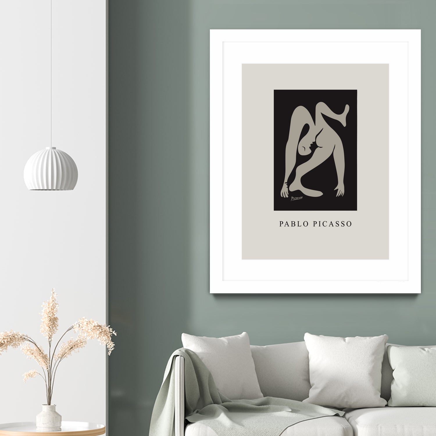 Pablo's Inspiration by M Studio on GIANT ART - beige mid century