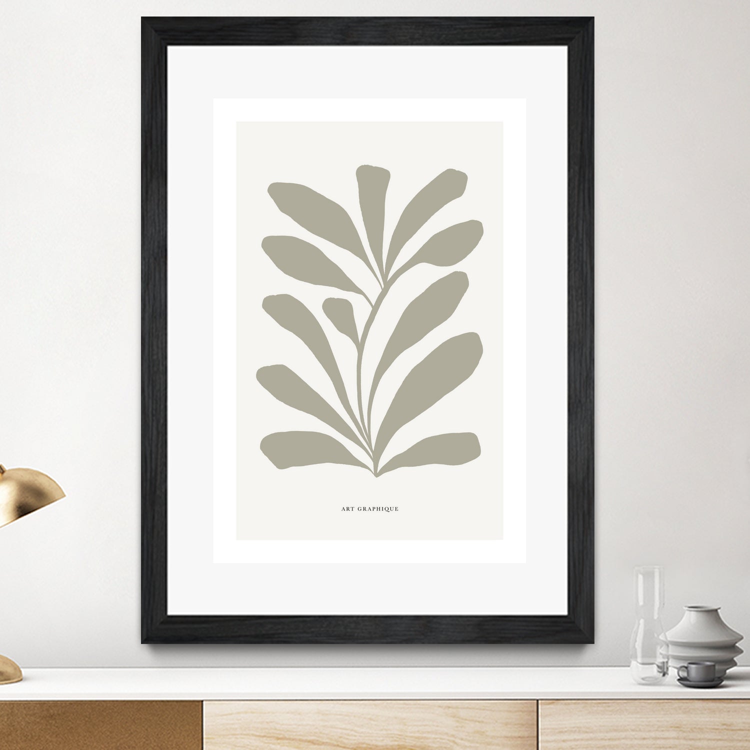 Floraison by M Studio on GIANT ART - beige scandinavian flowers