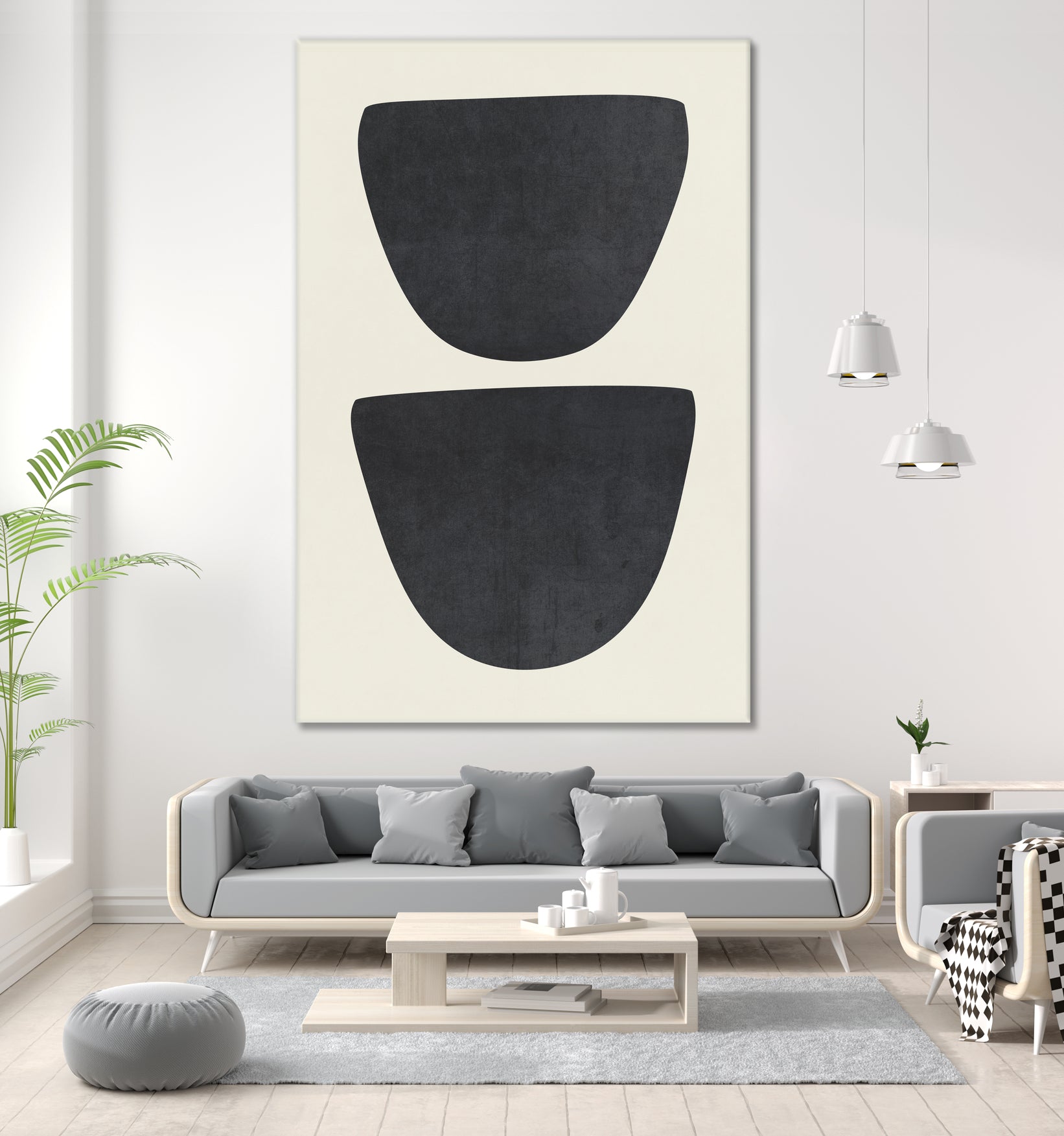 Two by M Studio on GIANT ART - black scandinavian minimalist