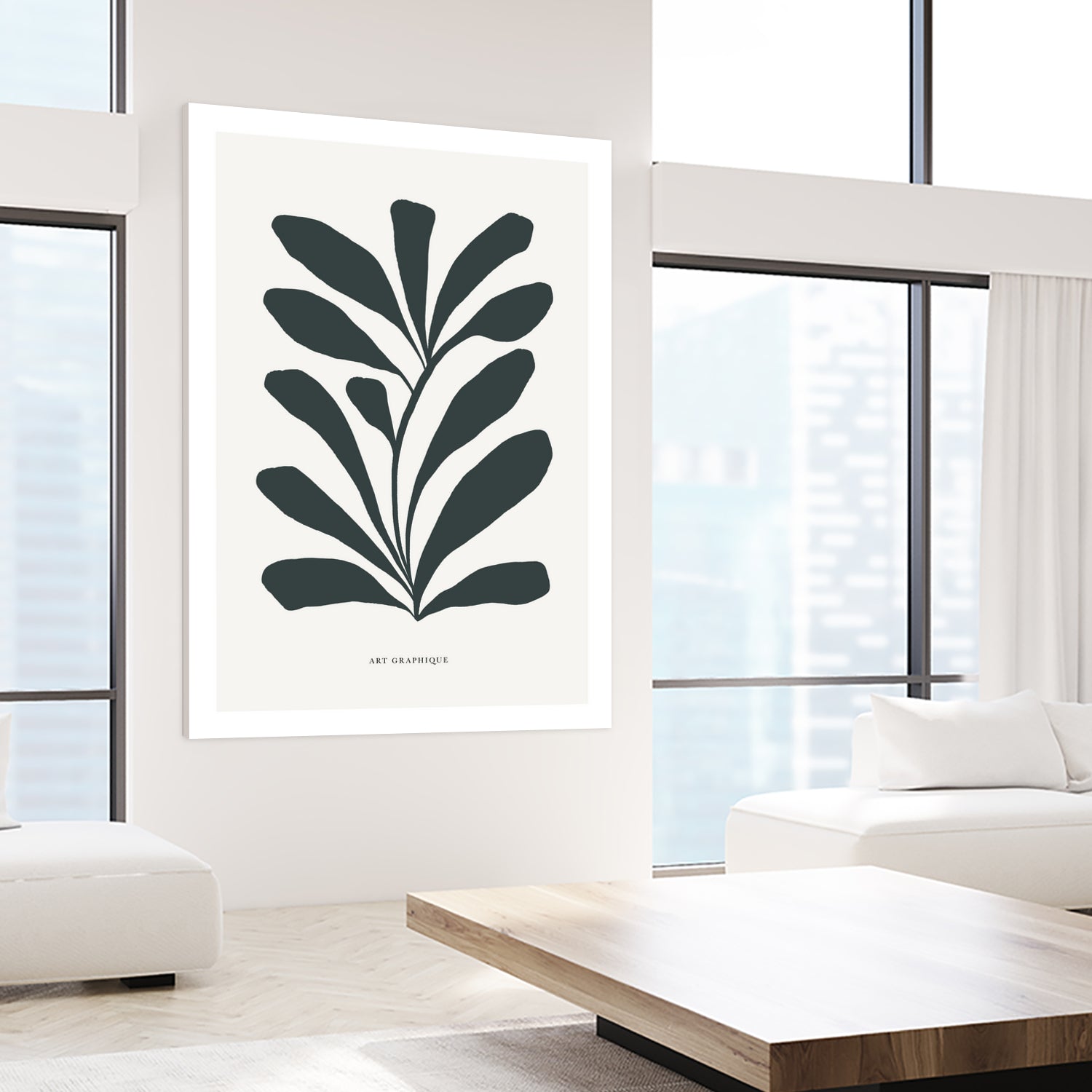 Flowers II by M Studio on GIANT ART - beige scandinavian