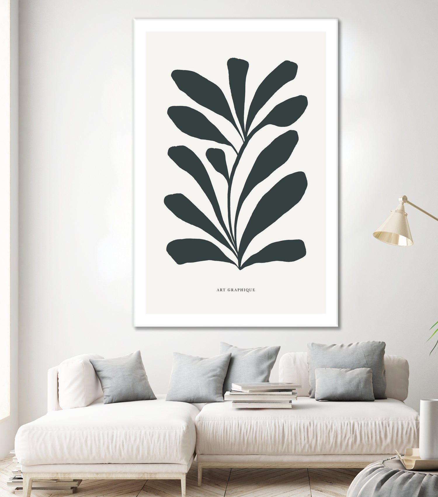 Flowers II by M Studio on GIANT ART - beige scandinavian