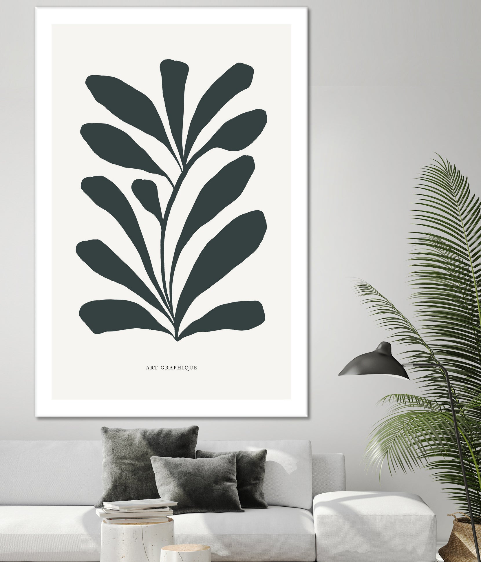 Flowers II by M Studio on GIANT ART - beige scandinavian