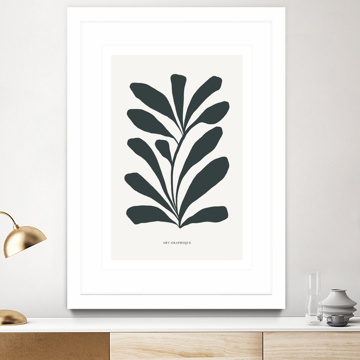 Flowers II by M Studio on GIANT ART - beige scandinavian