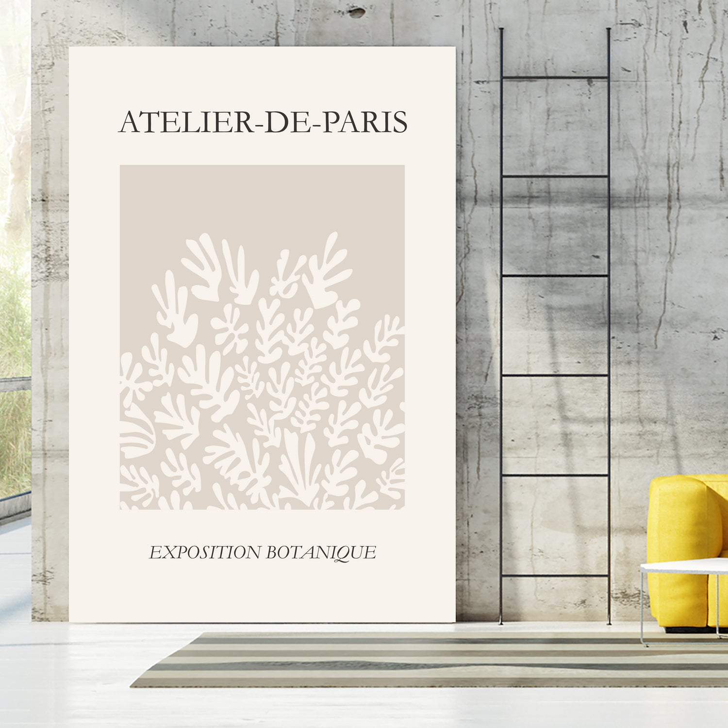 Le pouvoir des fleurs IV by M Studio on GIANT ART - beige