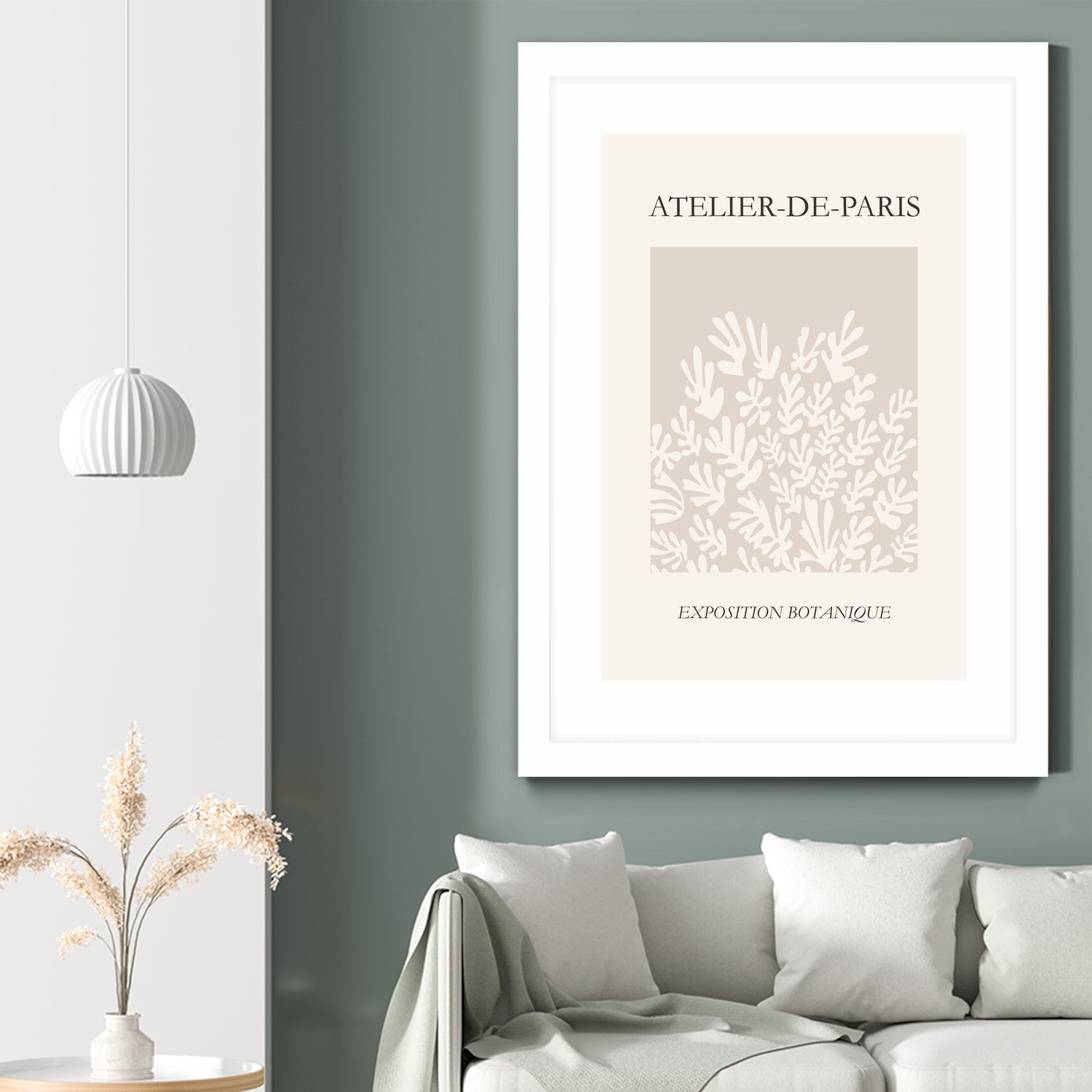 Le pouvoir des fleurs IV by M Studio on GIANT ART - beige