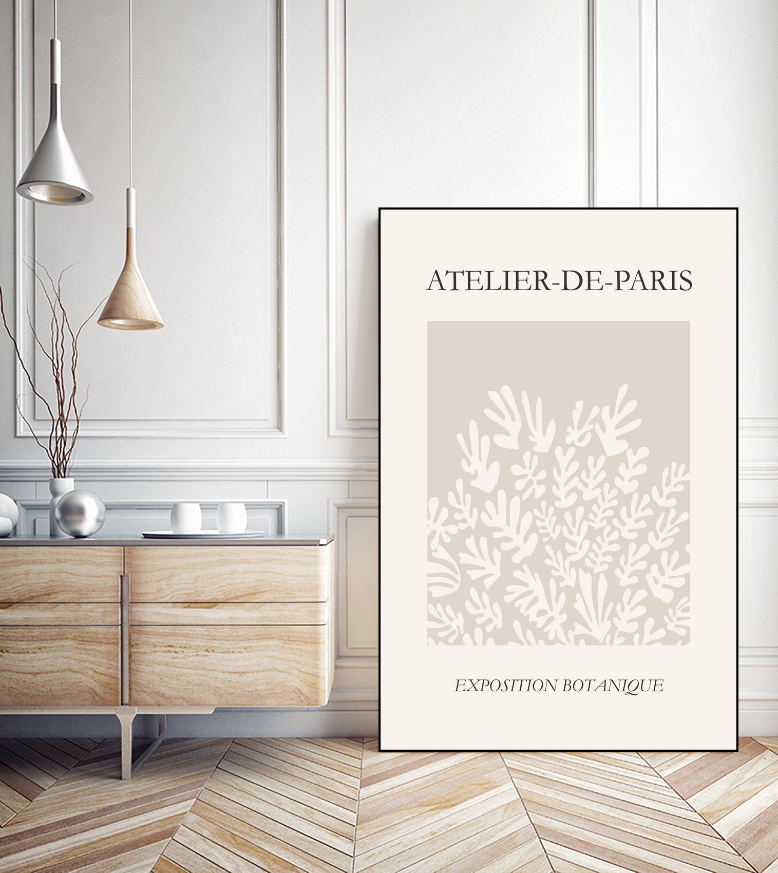 Le pouvoir des fleurs IV by M Studio on GIANT ART - beige