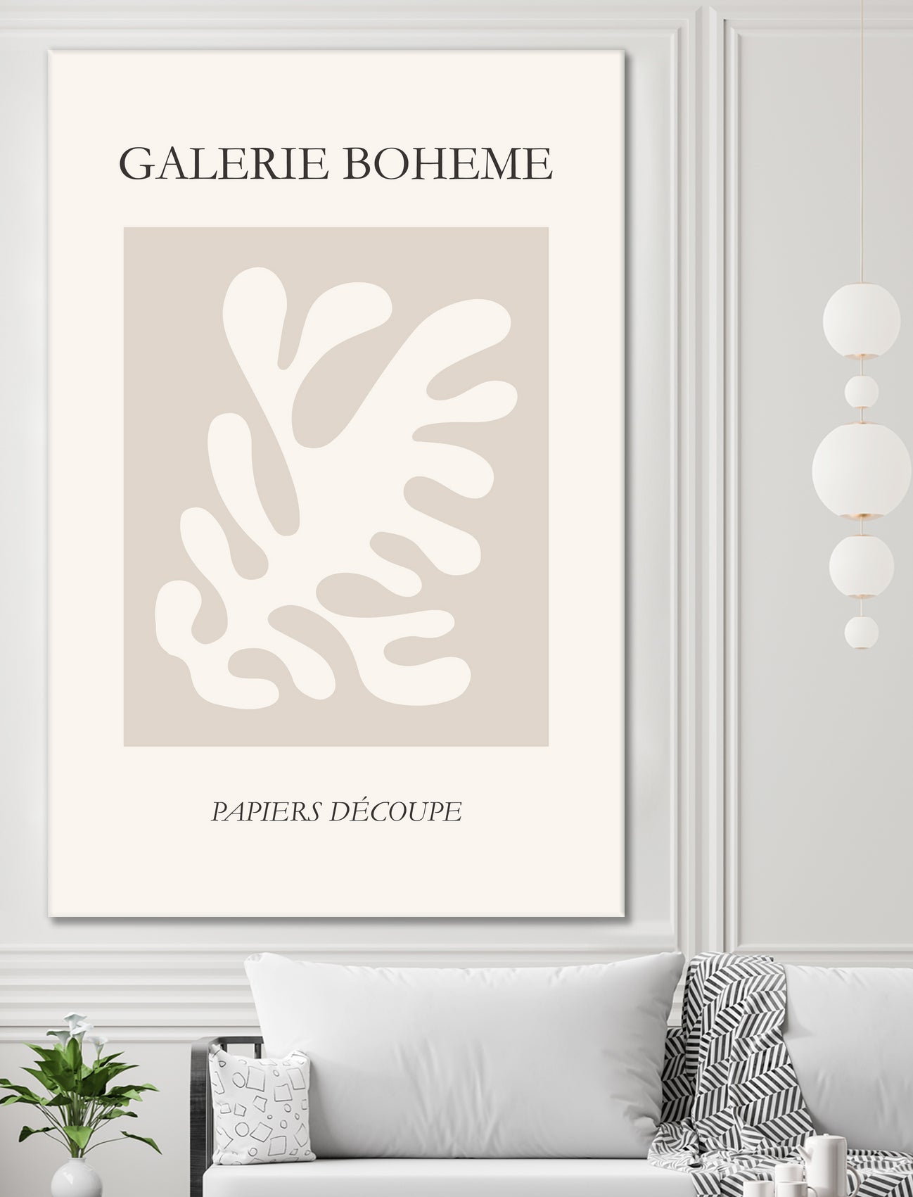 Le pouvoir des fleurs II by M Studio on GIANT ART - beige