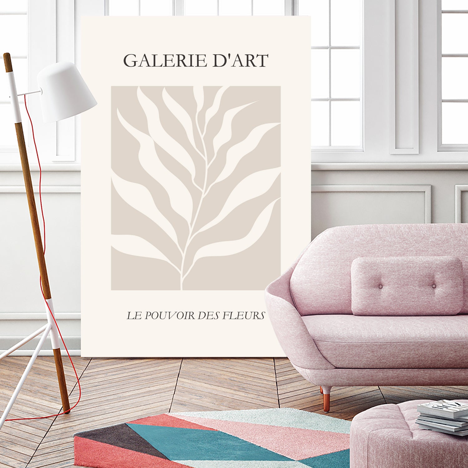 Le pouvoir des fleurs III by M Studio on GIANT ART - beige