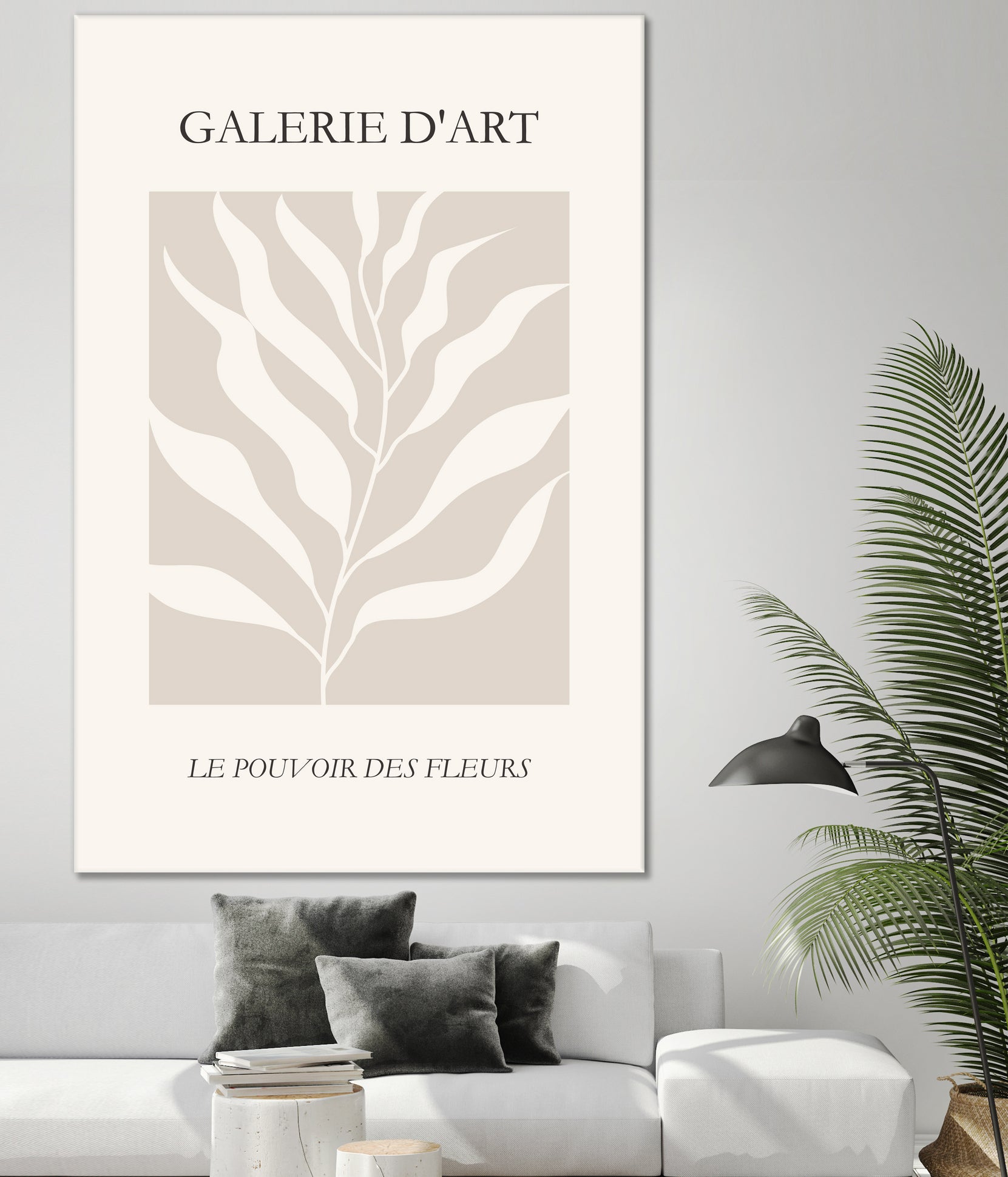 Le pouvoir des fleurs III by M Studio on GIANT ART - beige