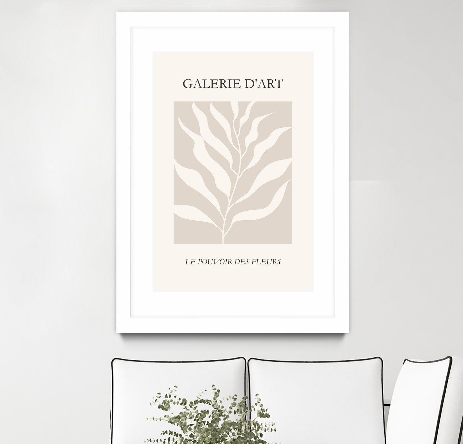 Le pouvoir des fleurs III by M Studio on GIANT ART - beige