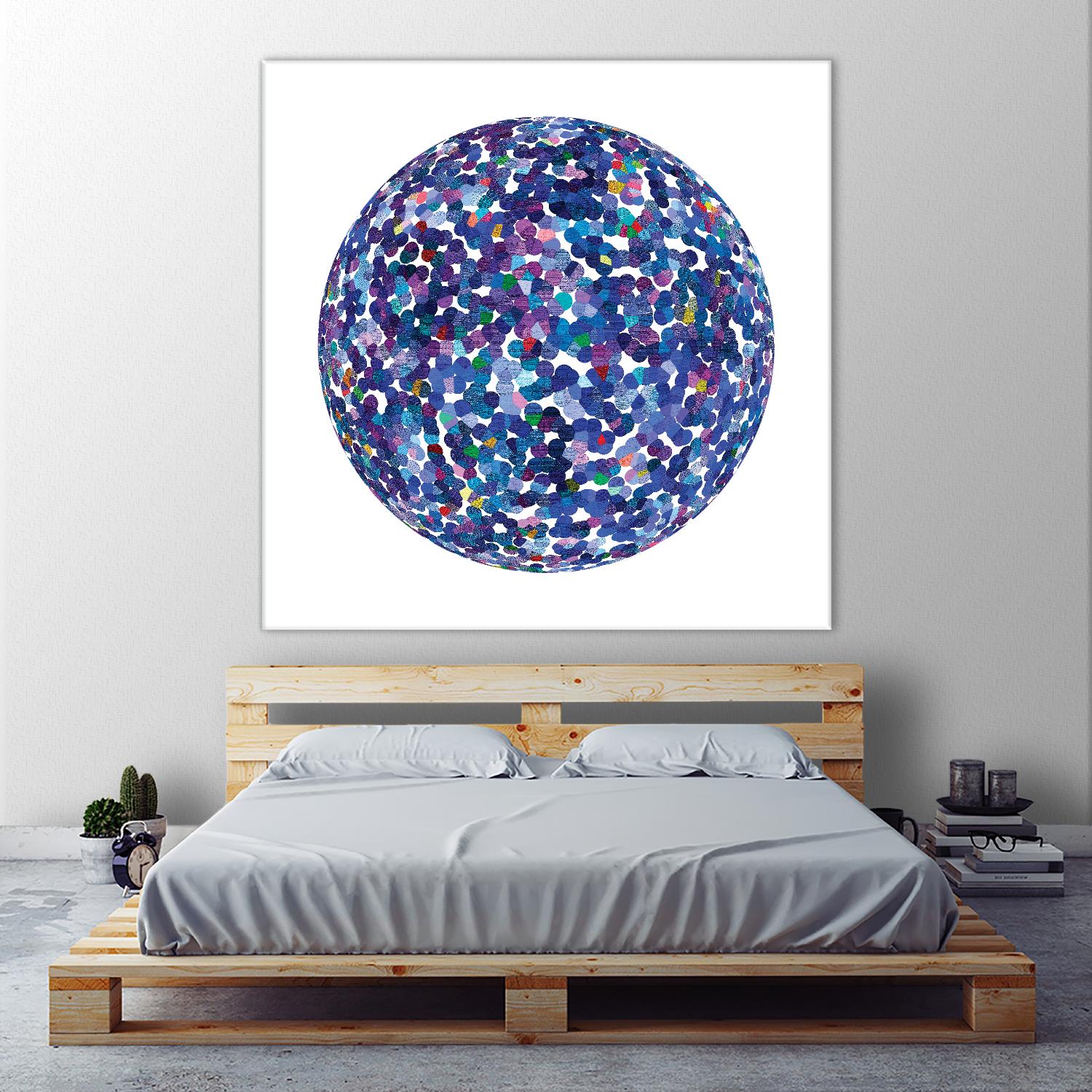 ROND - bleu by Celine Cimon on GIANT ART - blue abstract canadian artist