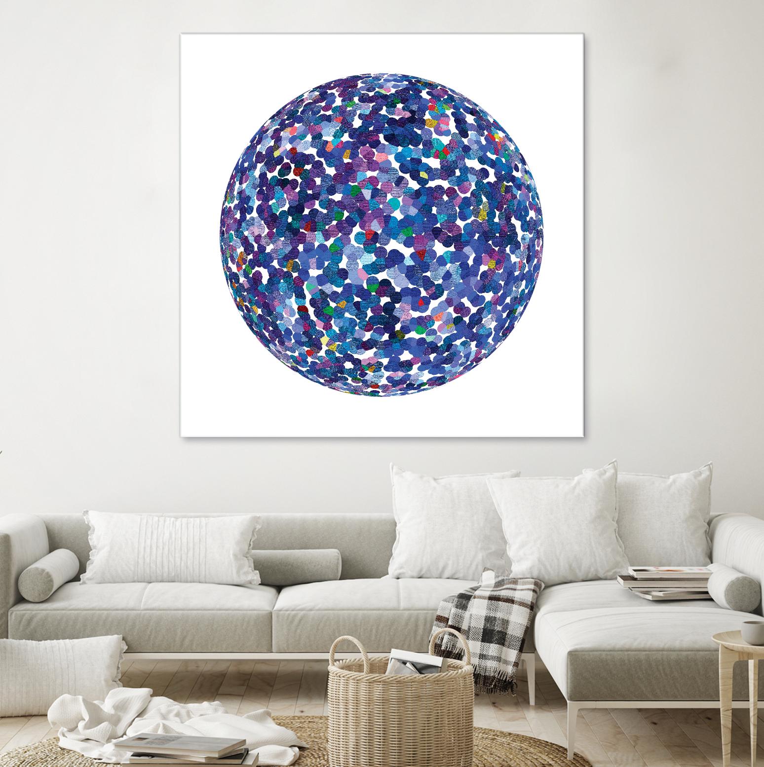 ROND - bleu by Celine Cimon on GIANT ART - blue abstract canadian artist