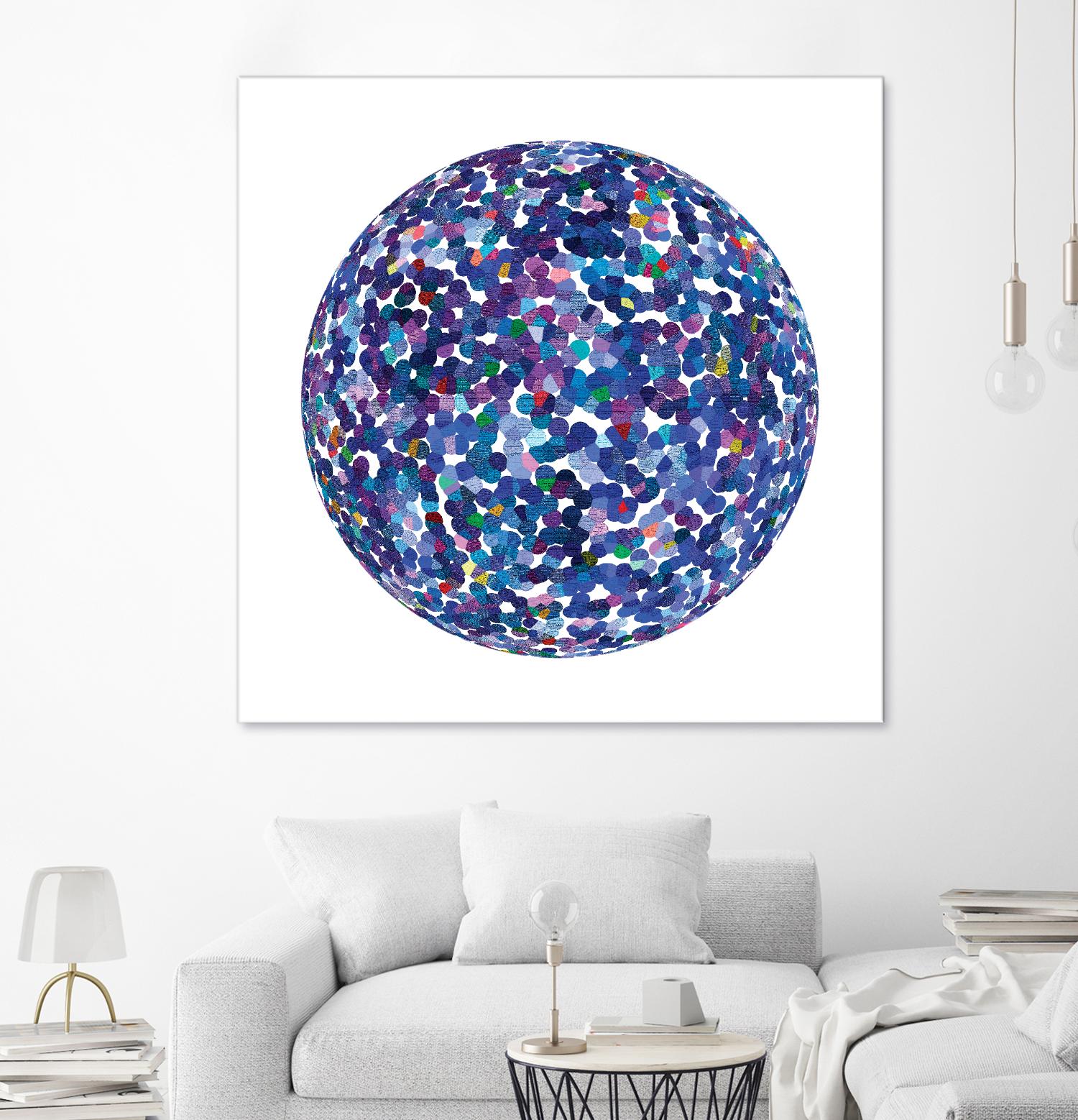 ROND - bleu by Celine Cimon on GIANT ART - blue abstract canadian artist