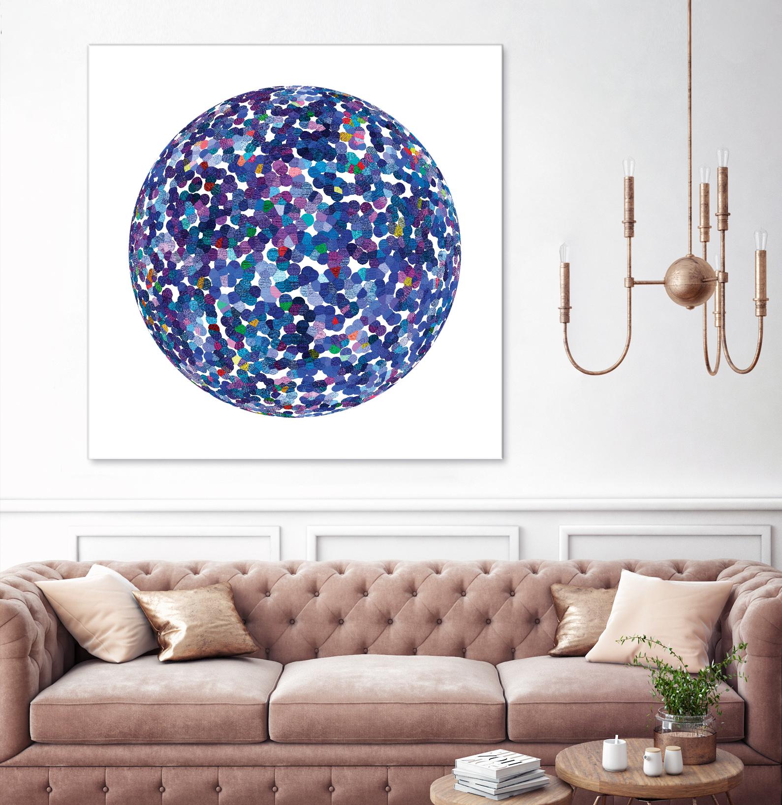 ROND - bleu by Celine Cimon on GIANT ART - blue abstract canadian artist