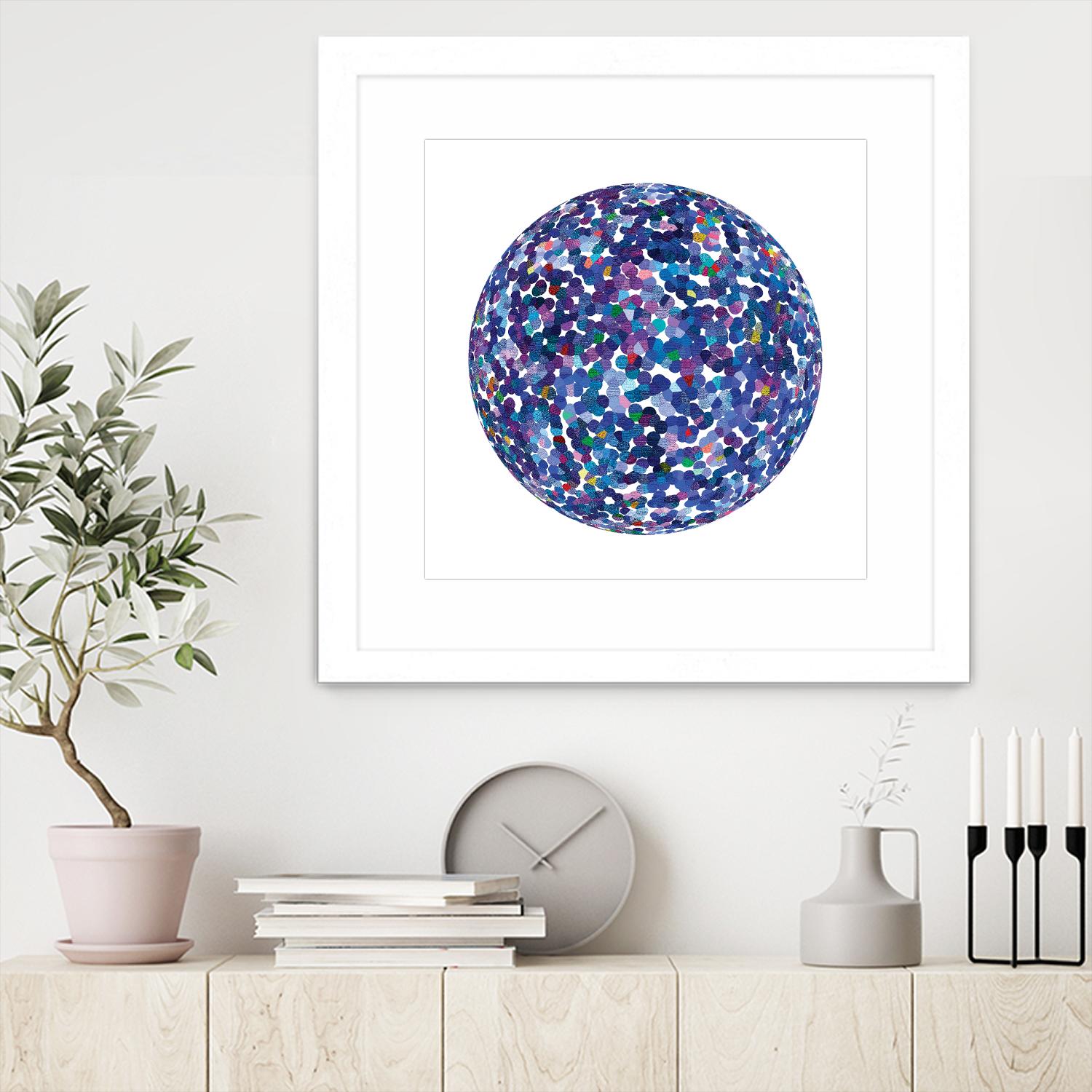 ROND - bleu by Celine Cimon on GIANT ART - blue abstract canadian artist