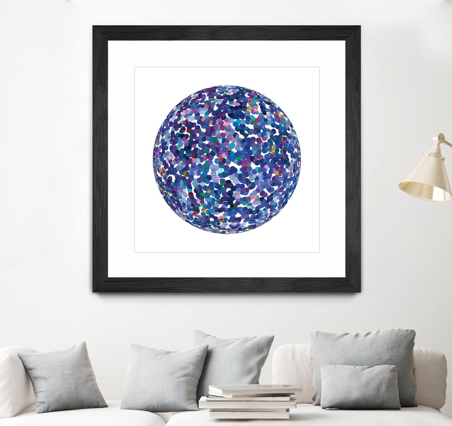 ROND - bleu by Celine Cimon on GIANT ART - blue abstract canadian artist